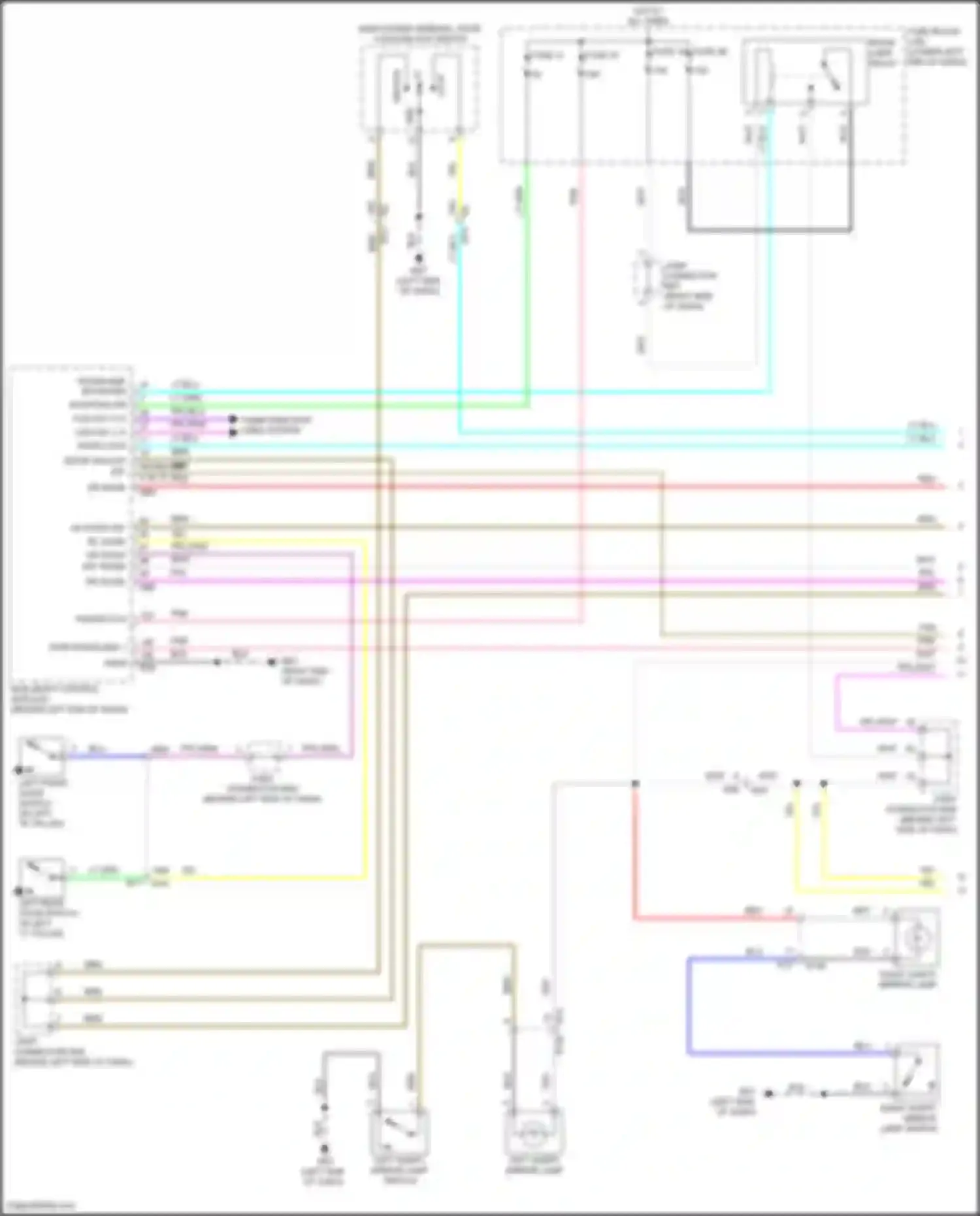 Sentra Nissan B18 (2019-2024): Courtesy lamps circuit (1 of 2)