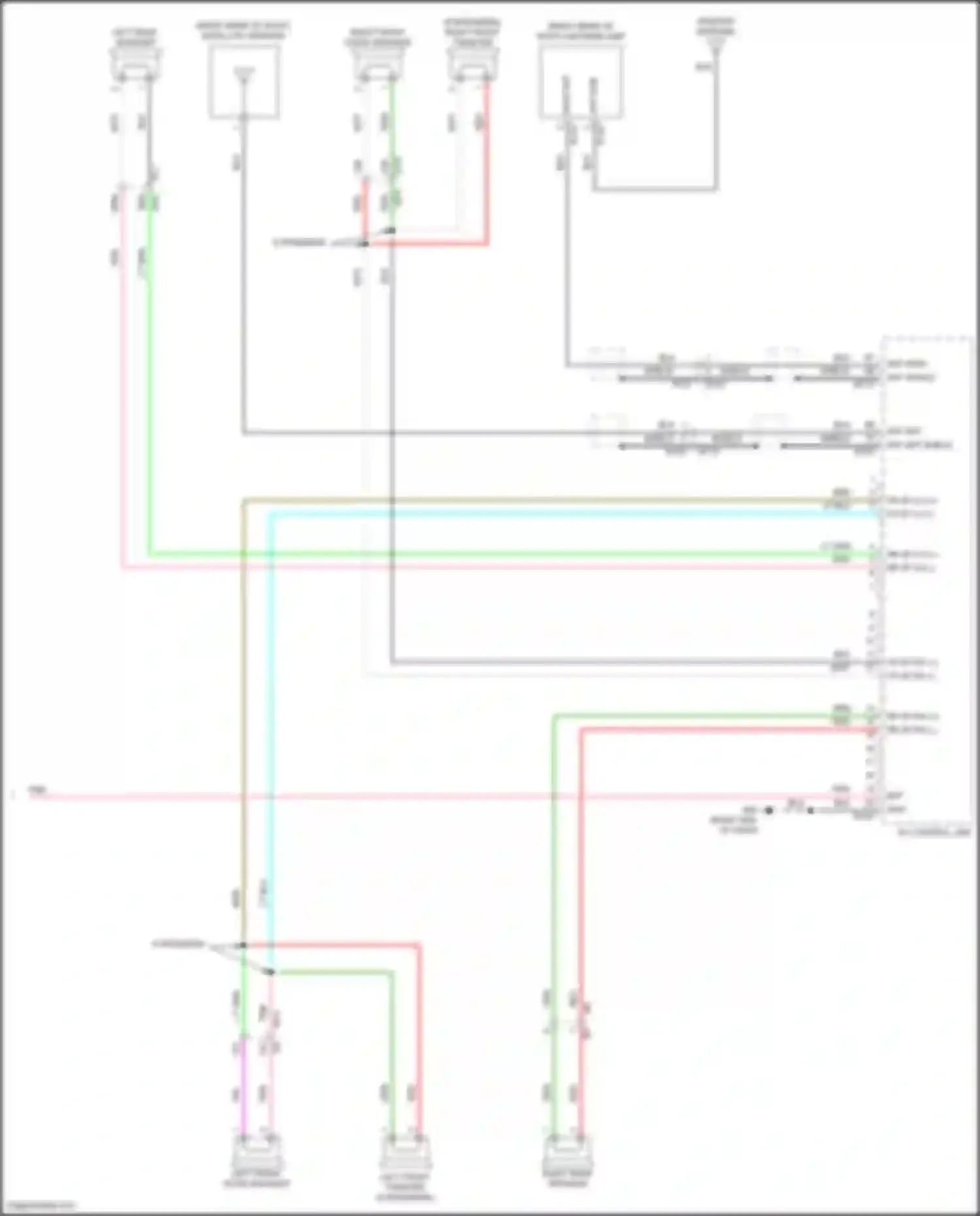 Sentra Nissan B18 (2019-2024): Navigation circuit, w/o bose w/ 8 inch color display (3 of 3)