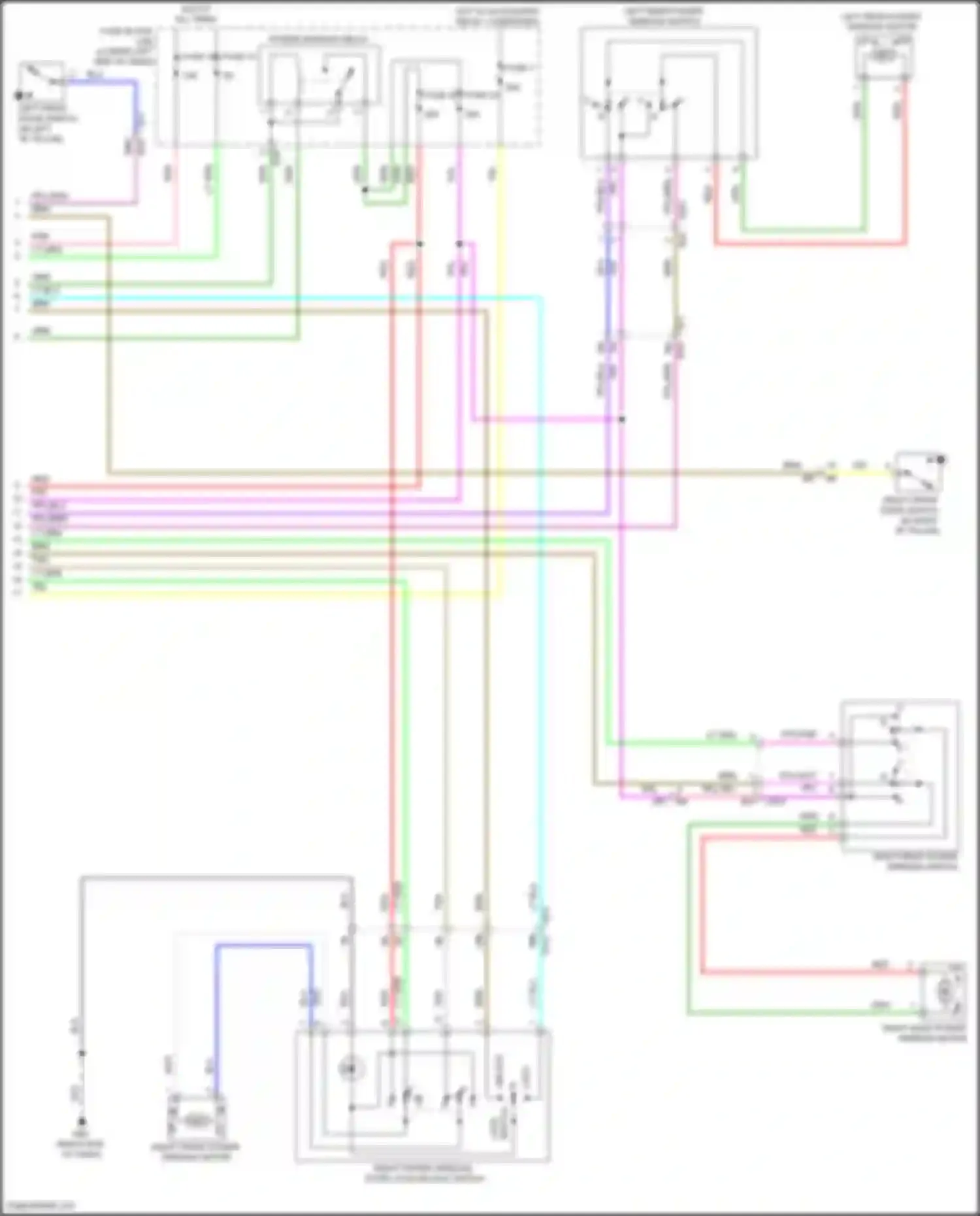 Sentra Nissan B18 (2019-2024): Power windows circuit (2 of 2)