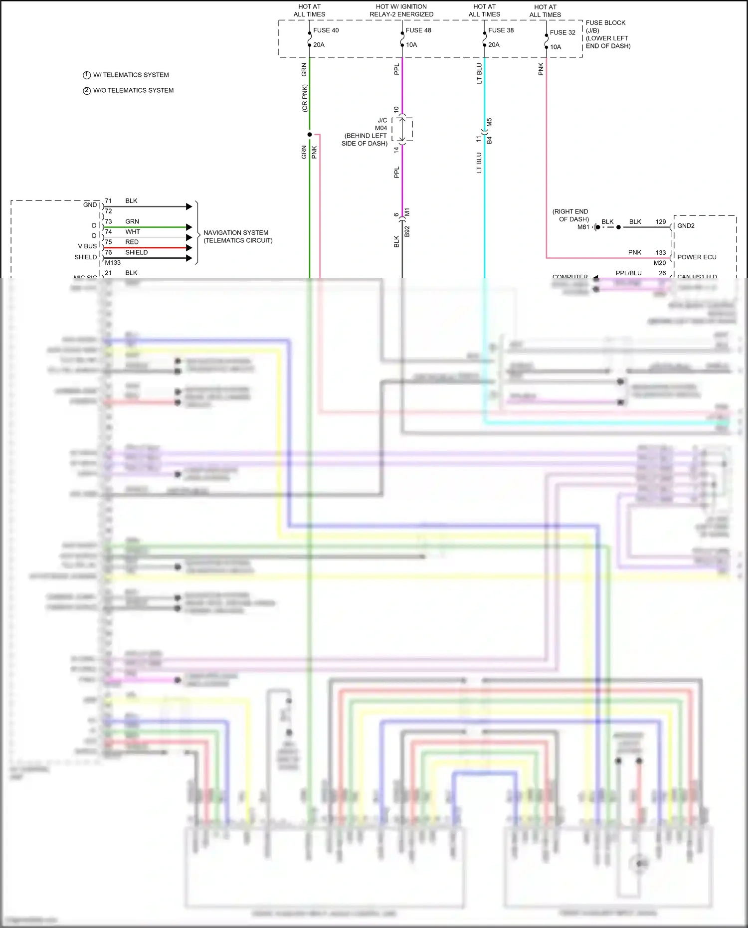Wiring diagram camera shield for Nissan Sentra B18 (2019-2024) (2 of 6)