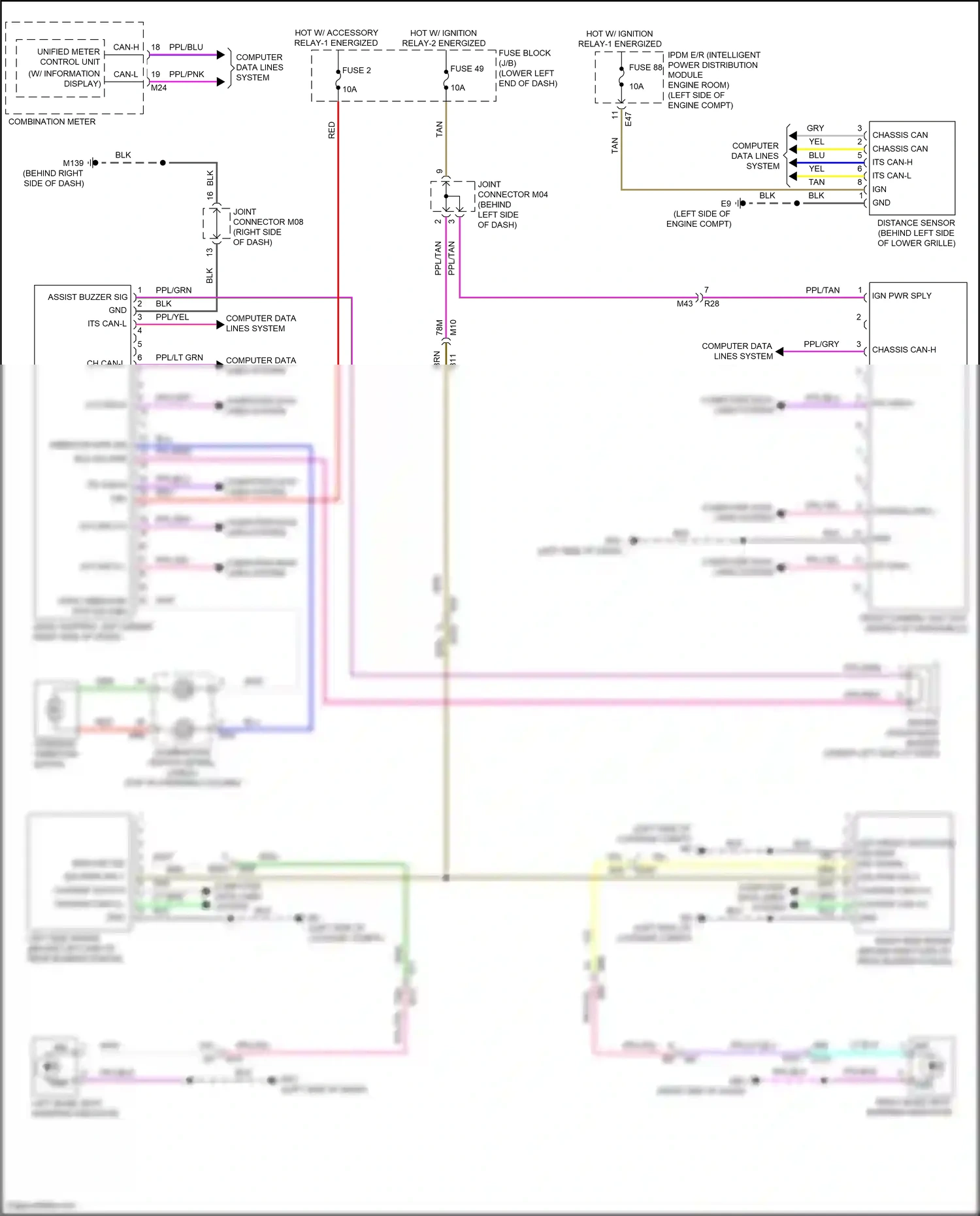Wiring diagram computer data lines system for Nissan Sentra B18 (2019-2024) (22 of 72)