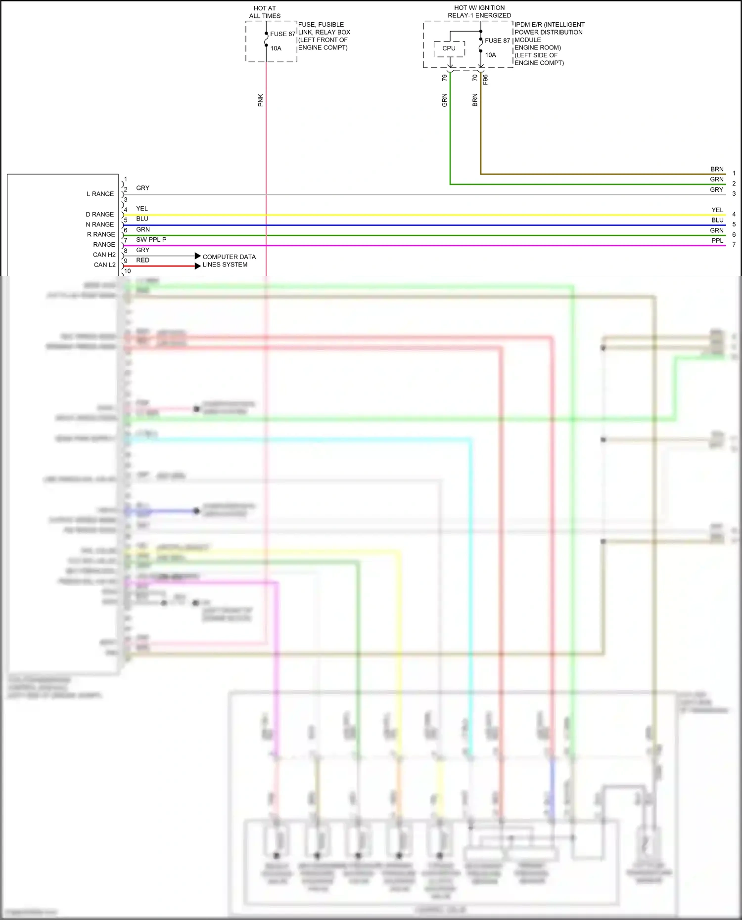 Wiring diagram computer data lines system for Nissan Sentra B18 (2019-2024) (19 of 72)
