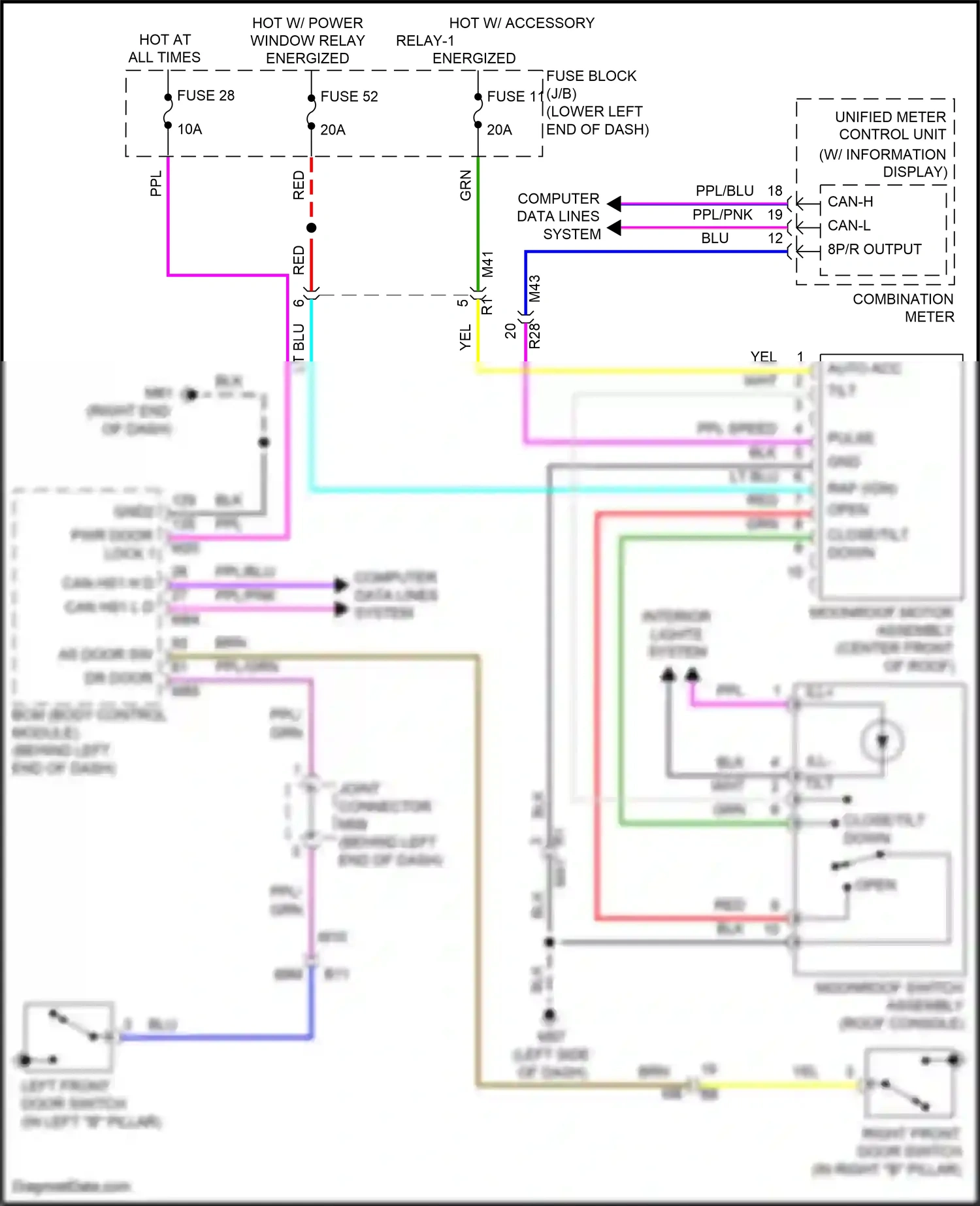 Wiring diagram computer data lines system for Nissan Sentra B18 (2019-2024) (47 of 72)