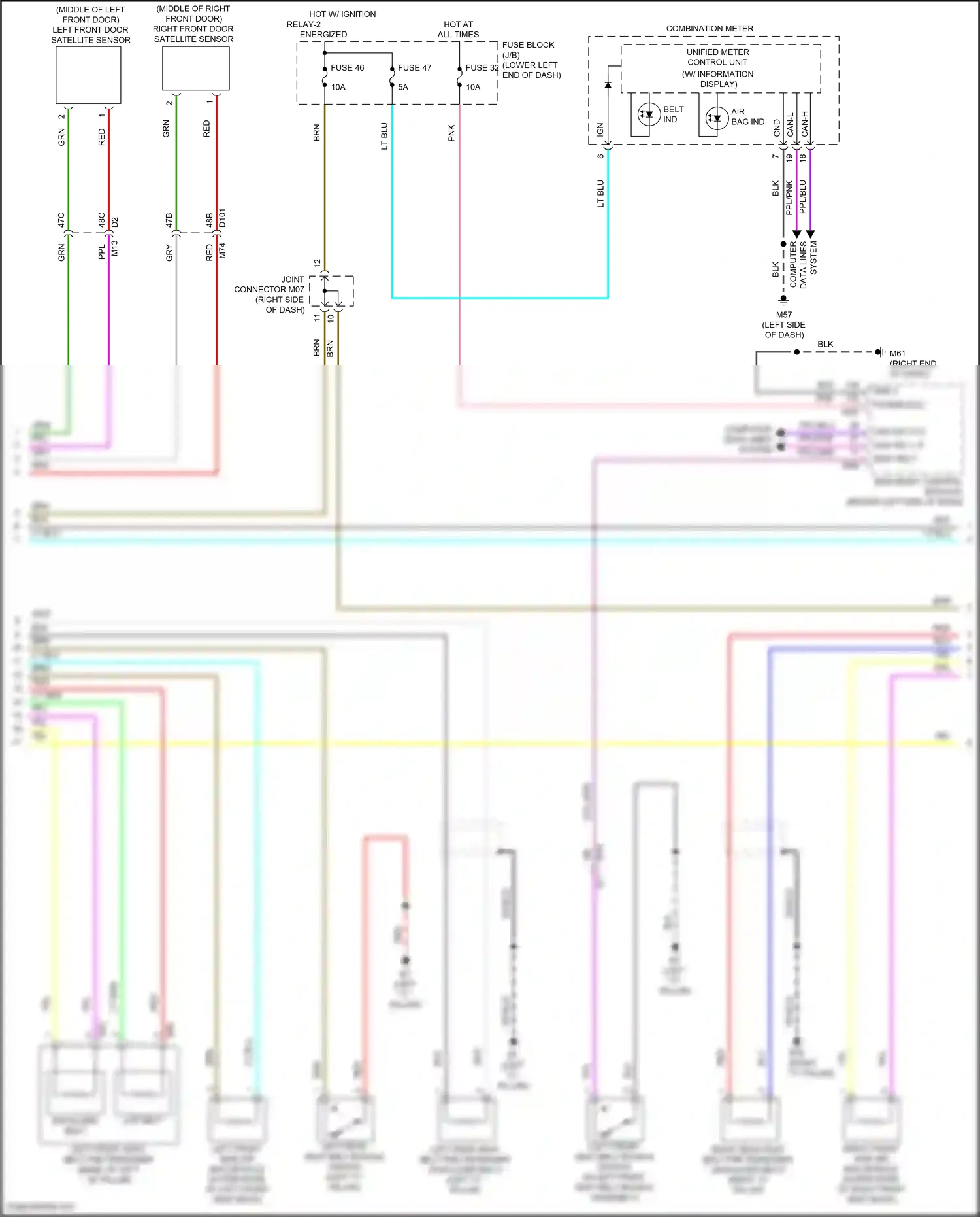 Wiring diagram computer data lines system for Nissan Sentra B18 (2019-2024) (10 of 72)
