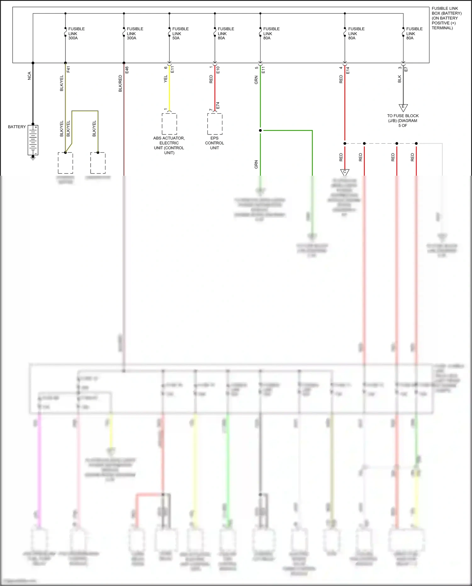 Wiring diagram eps control unit for Nissan Sentra B18 (2019-2024) (4 of 5)