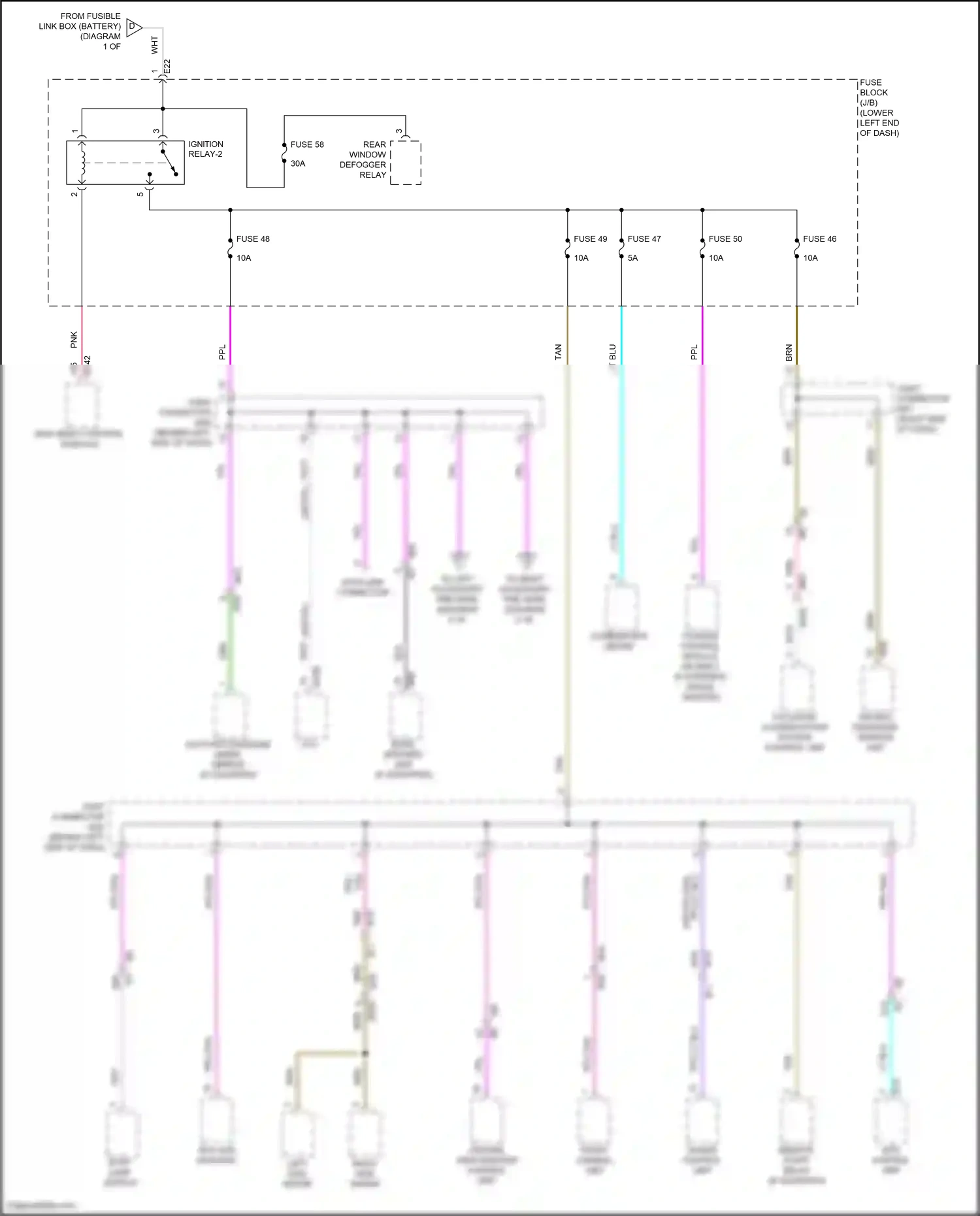 Wiring diagram front camera unit for Nissan Sentra B18 (2019-2024) (2 of 2)