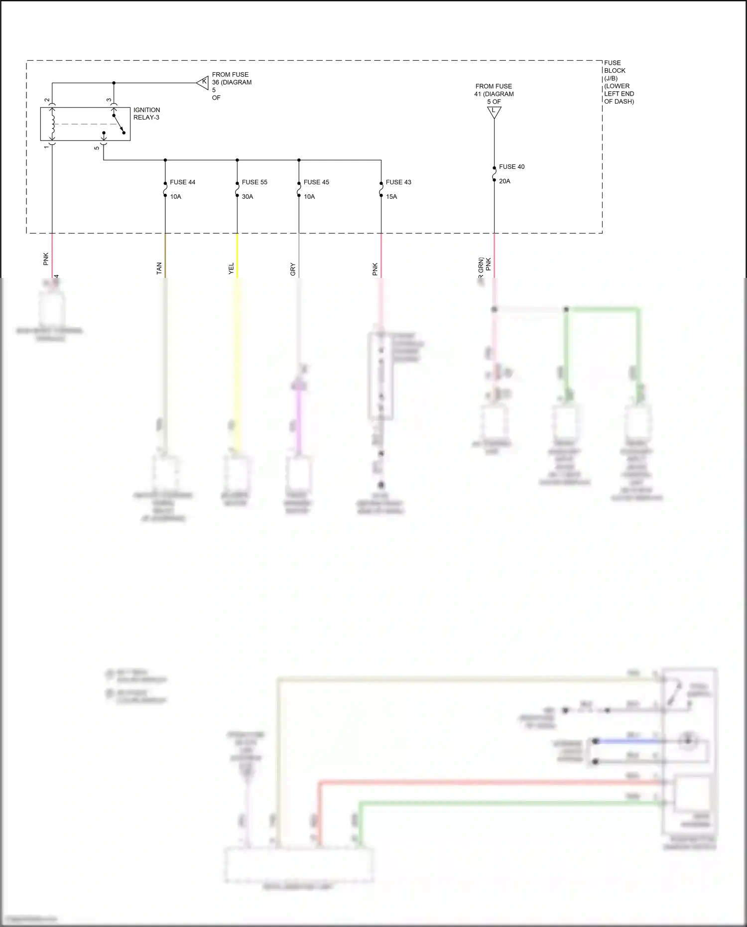 Wiring diagram front console power socket for Nissan Sentra B18 (2019-2024) (2 of 2)