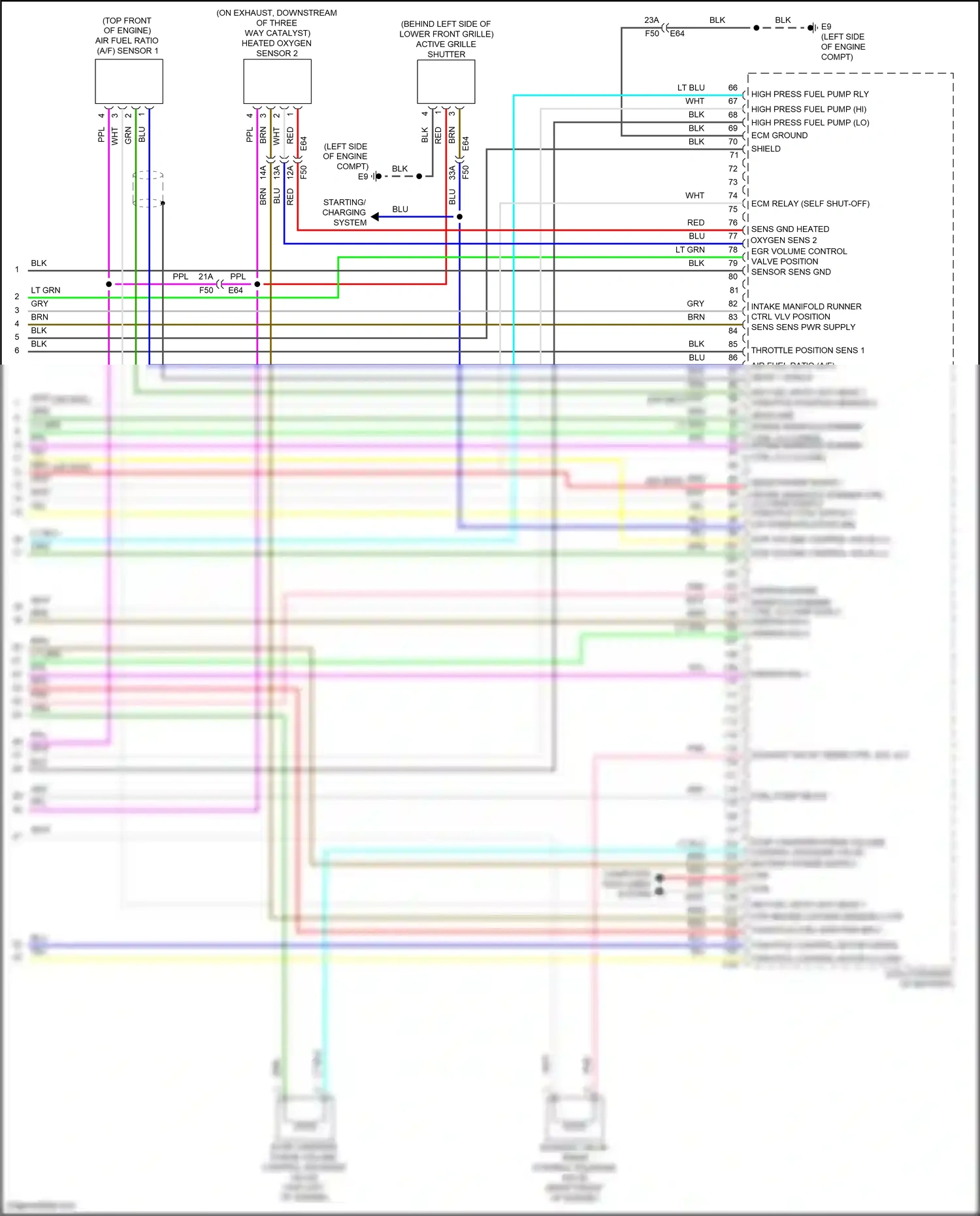 Wiring diagram heated oxygen sensor 2 for Nissan Sentra B18 (2019-2024) (1 of 1)