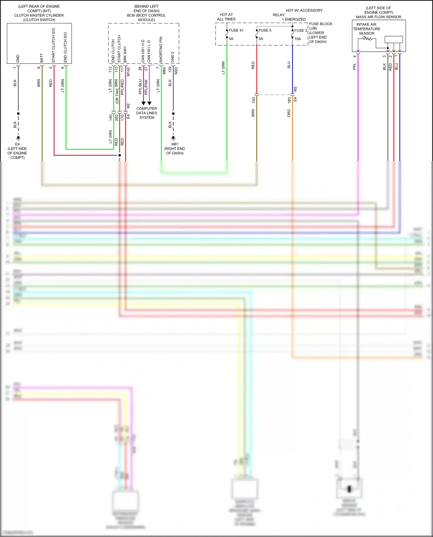 Wiring diagram knock sensor for Nissan Sentra B18 (2019-2024) (1 of 1)