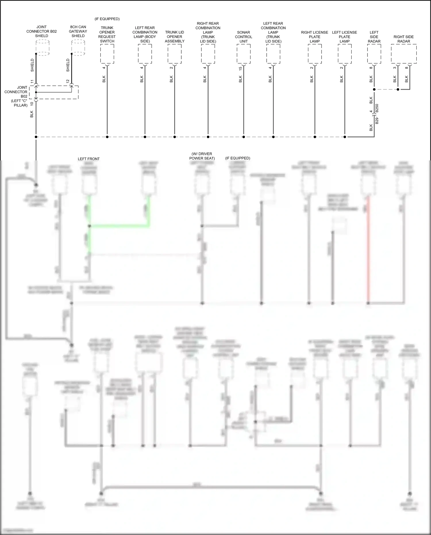 Wiring diagram occupant classification system control unit for Nissan Sentra B18 (2019-2024) (2 of 4)