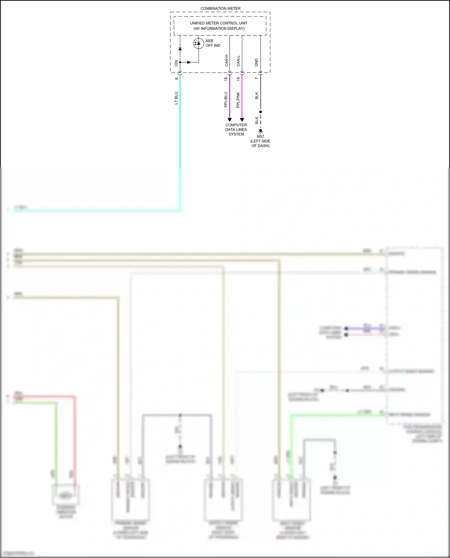 Wiring diagram output speed sensor for Nissan Sentra B18 (2019-2024) (1 of 3)
