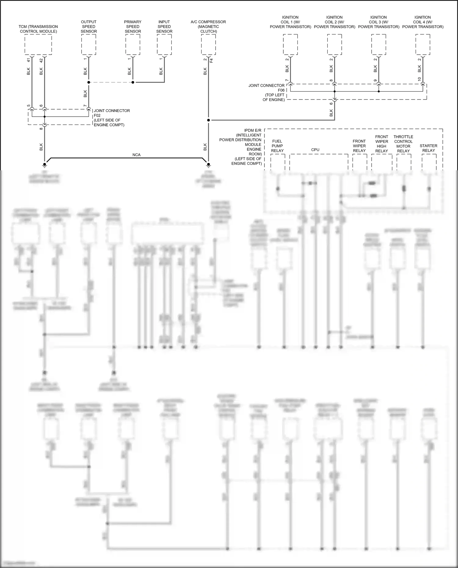 Wiring diagram primary speed sensor for Nissan Sentra B18 (2019-2024) (2 of 3)