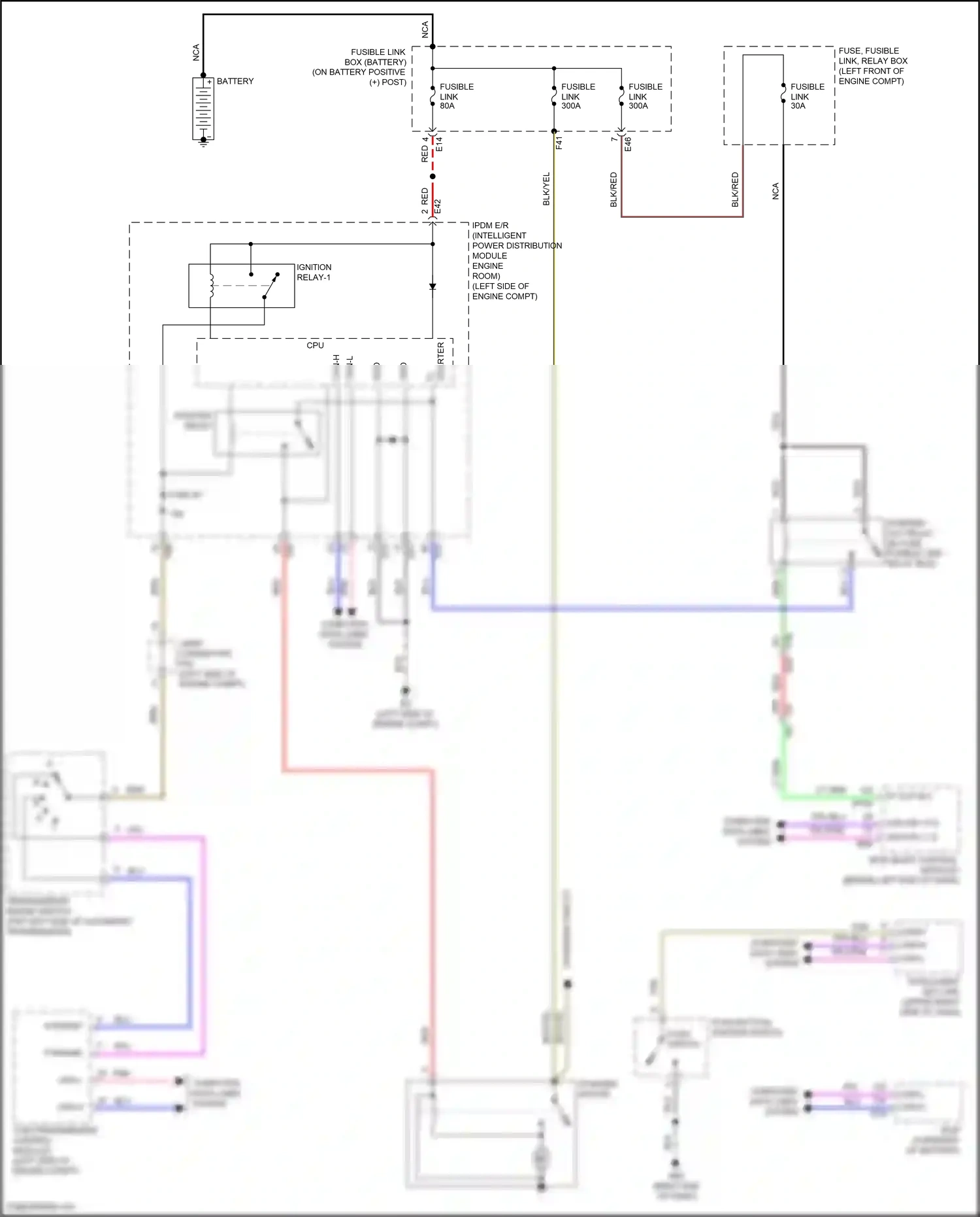 Wiring diagram push button ignition switch for Nissan Sentra B18 (2019-2024) (7 of 7)