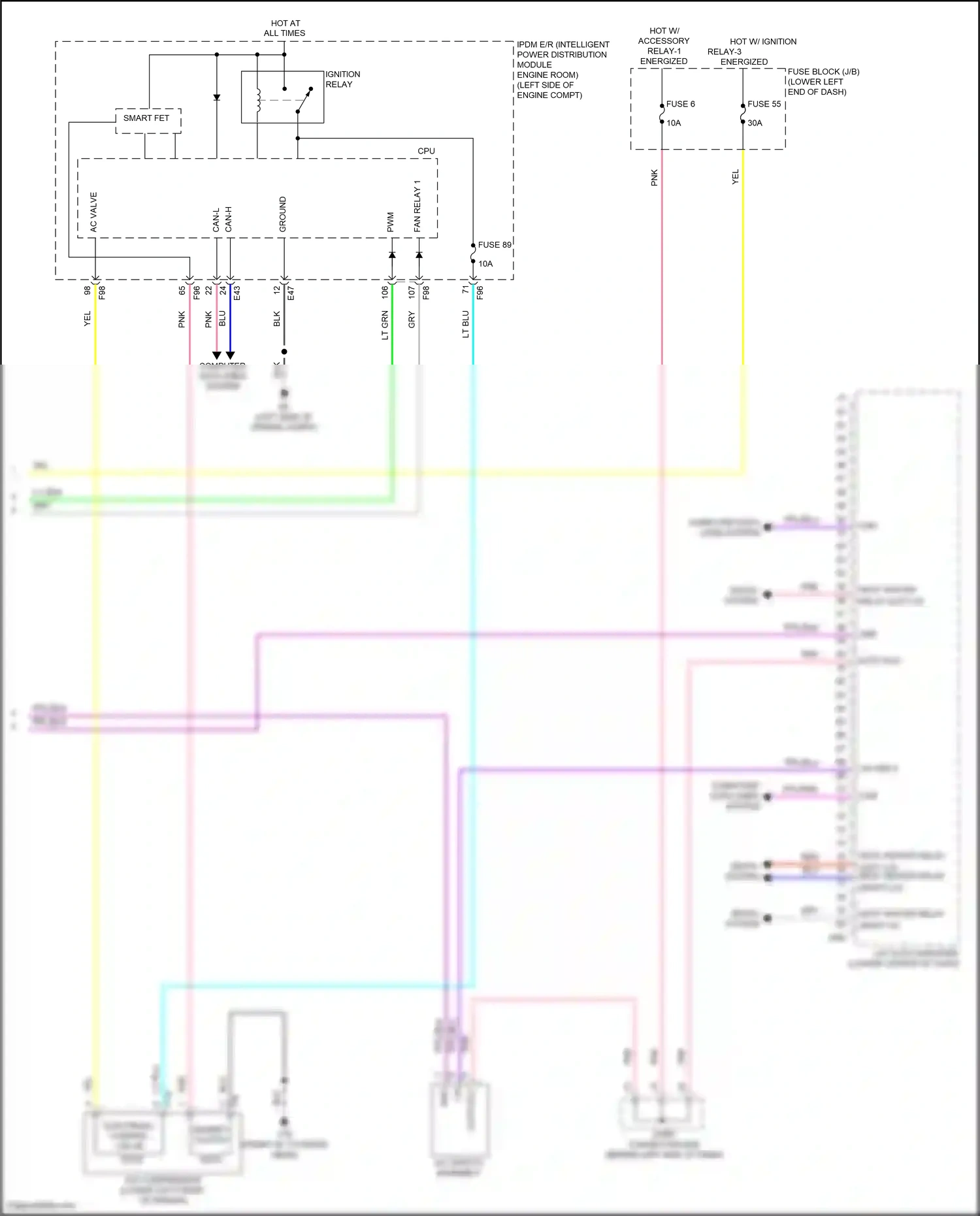Wiring diagram seats system for Nissan Sentra B18 (2019-2024) (2 of 2)