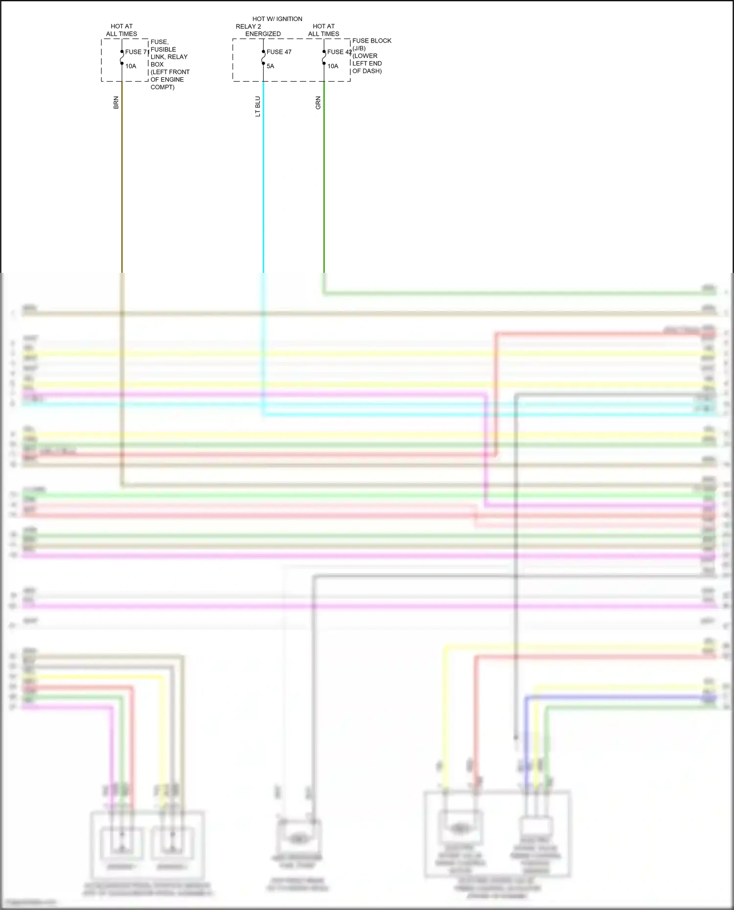 Wiring diagram sensor 1 for Nissan Sentra B18 (2019-2024) (2 of 3)