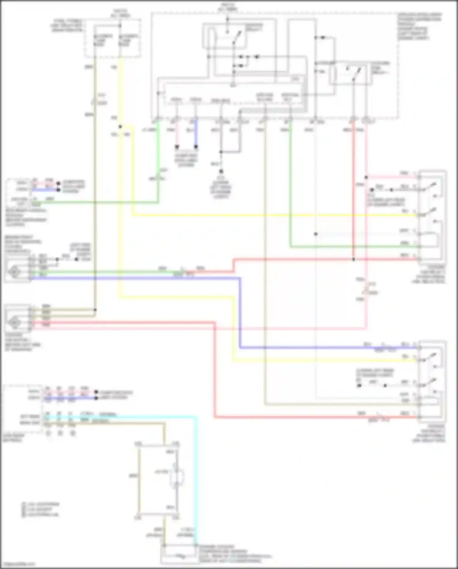 Teana Nissan L33 (2014-2020): Cooling fan circuit