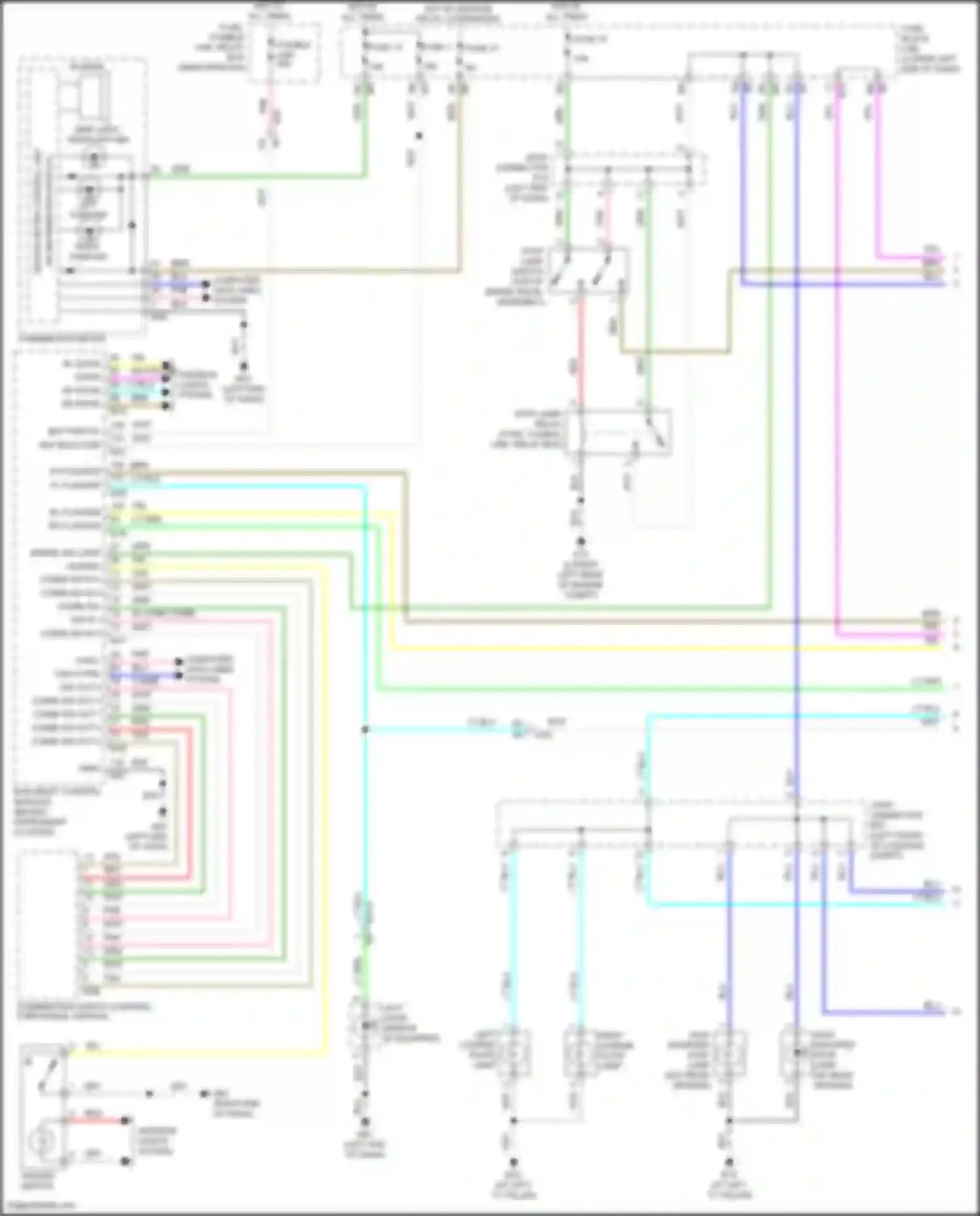 Teana Nissan L33 (2014-2020): Exterior lamps circuit (1 of 2)