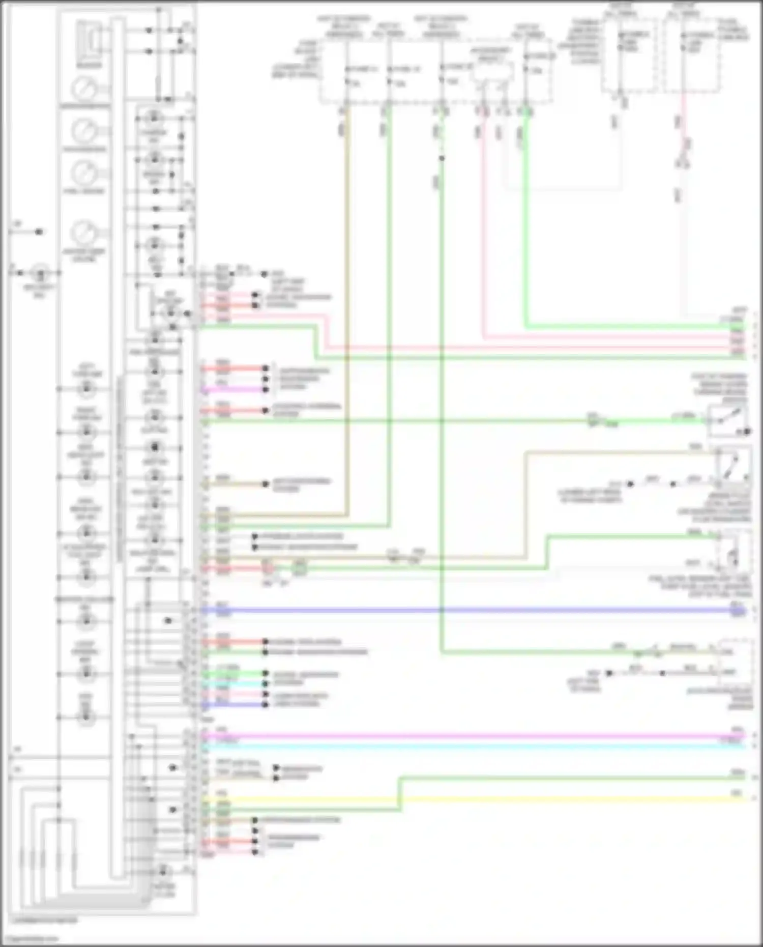 Teana Nissan L33 (2014-2020): Instrument cluster circuit (1 of 2)