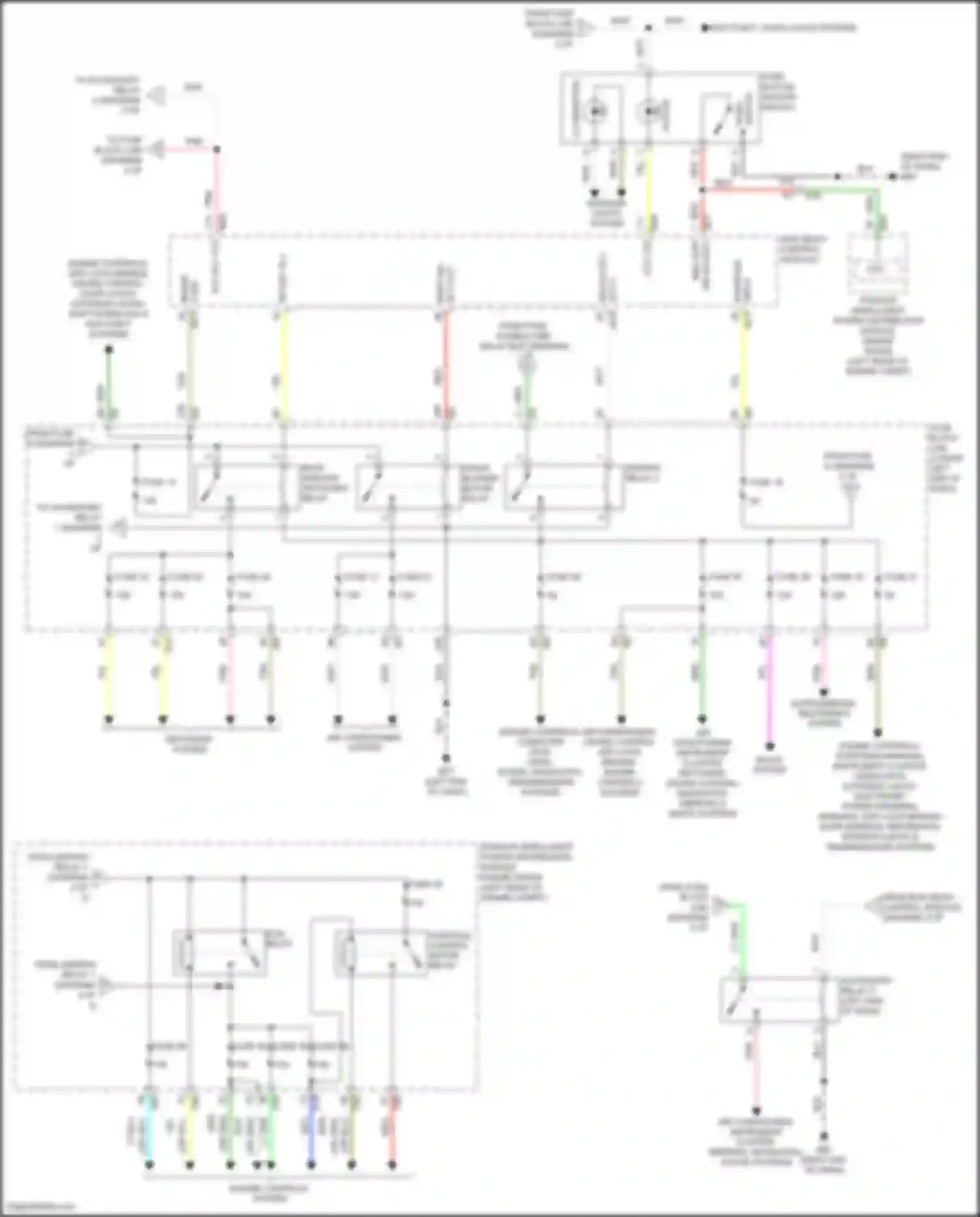 Teana Nissan L33 (2014-2020): Power distribution circuit (3 of 3)