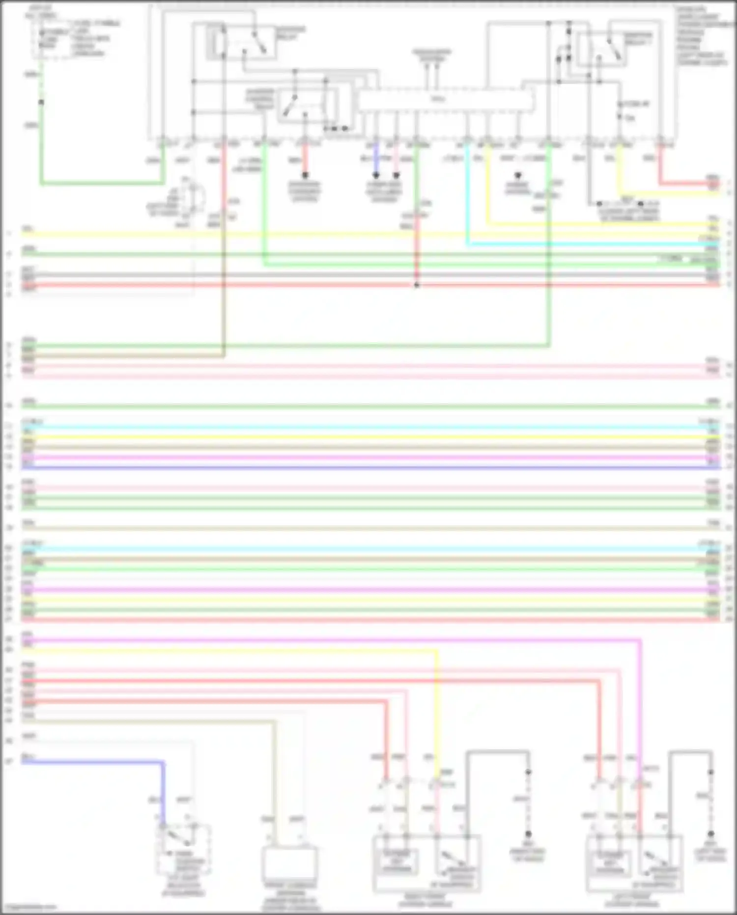 Teana Nissan L33 (2014-2020): Power door locks circuit (2 of 4)