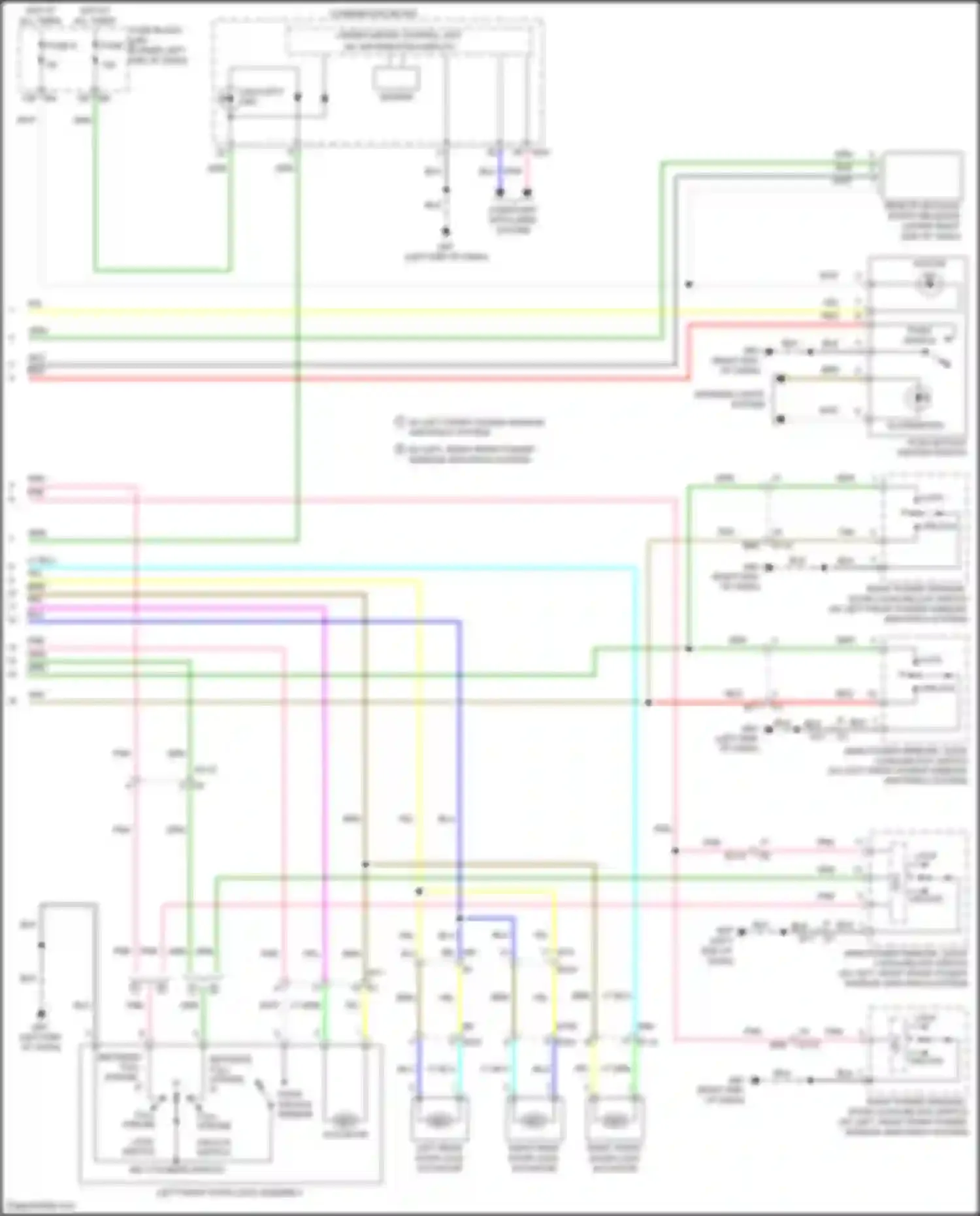 Teana Nissan L33 (2014-2020): Power door locks circuit (4 of 4)