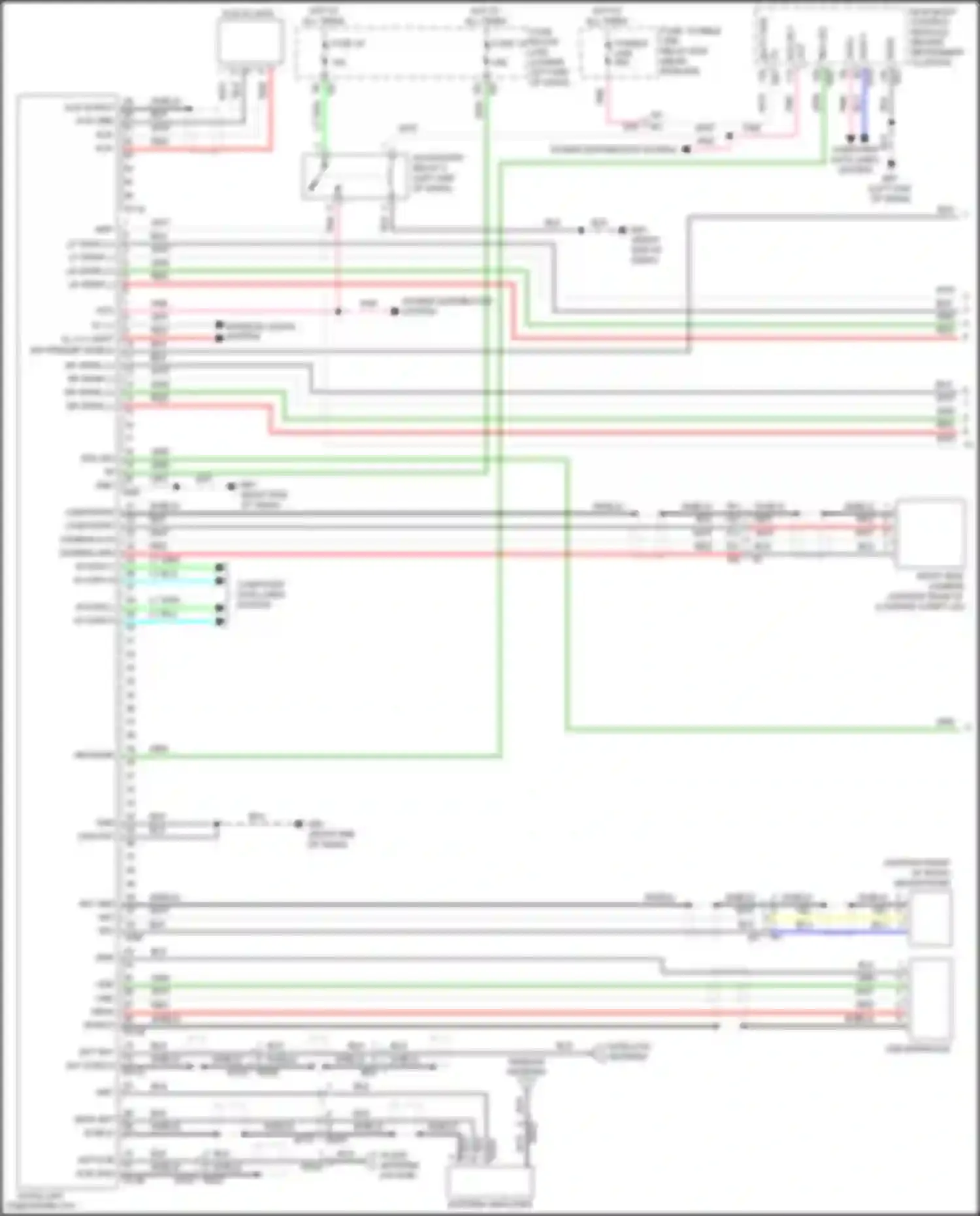 Teana Nissan L33 (2014-2020): Radio circuit, w/ bose w/o navigation (1 of 2)
