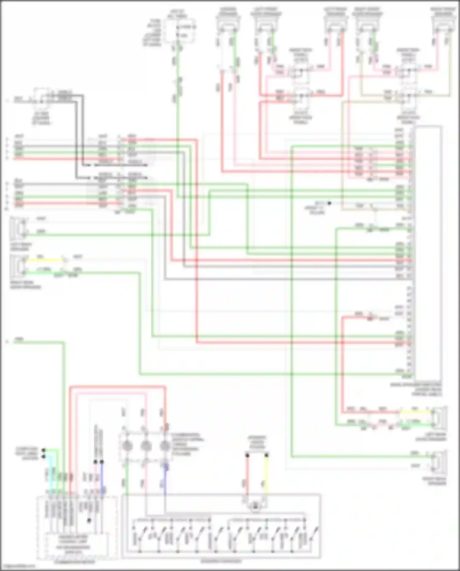 Teana Nissan L33 (2014-2020): Radio circuit, w/ bose w/o navigation (2 of 2)