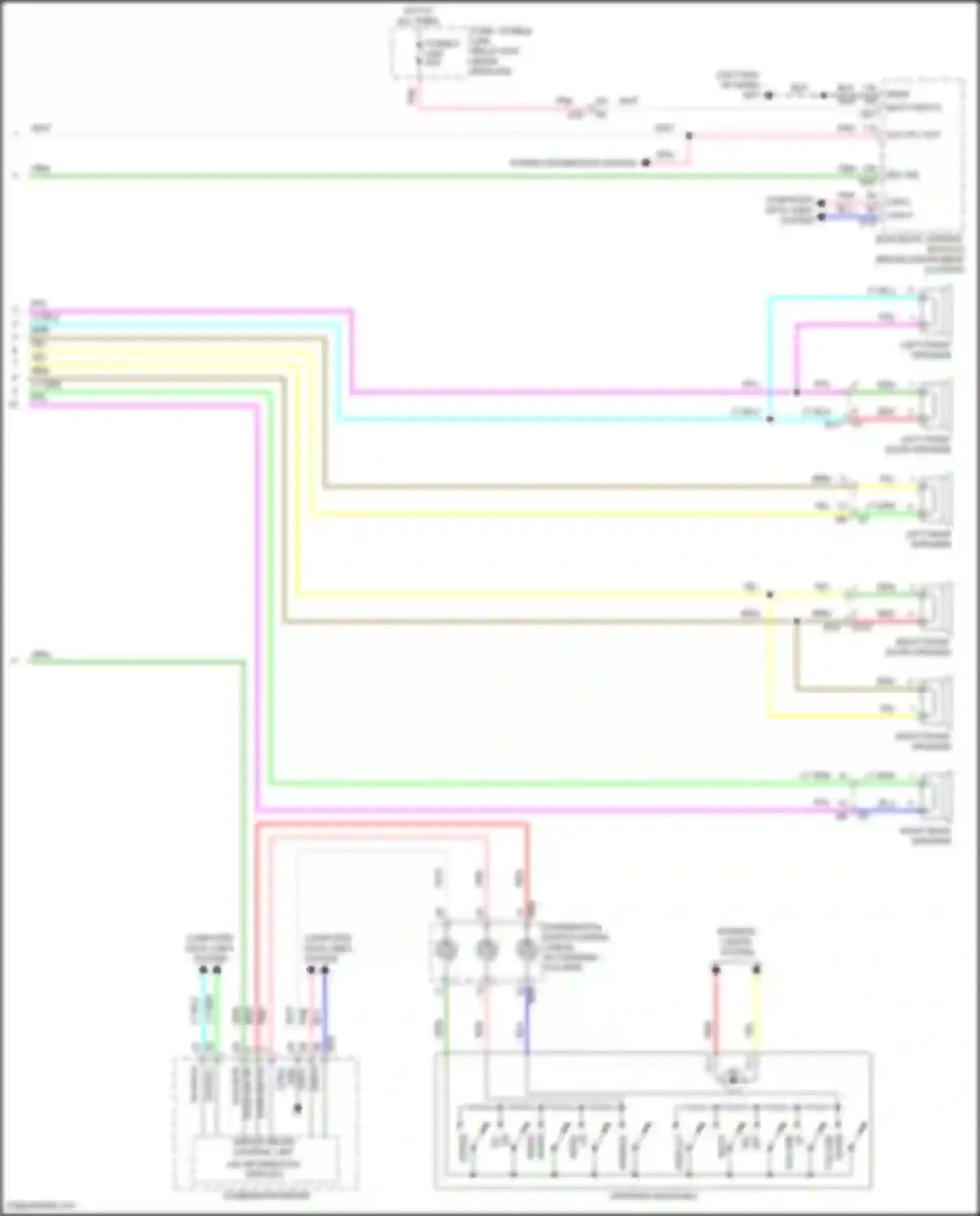 Teana Nissan L33 (2014-2020): Radio circuit, w/o bose w/o navigation (2 of 2)