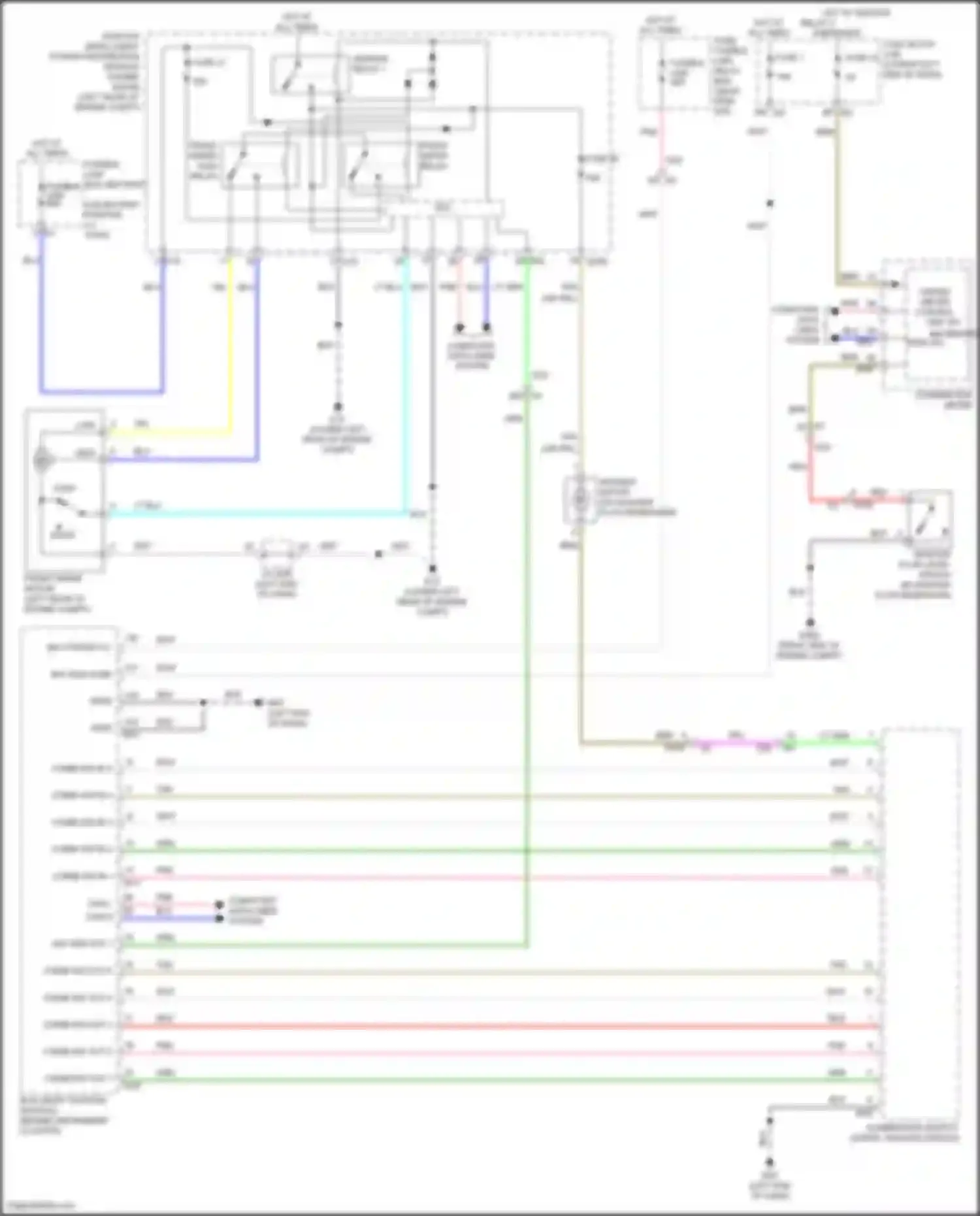 Teana Nissan L33 (2014-2020): Wiper/washer circuit
