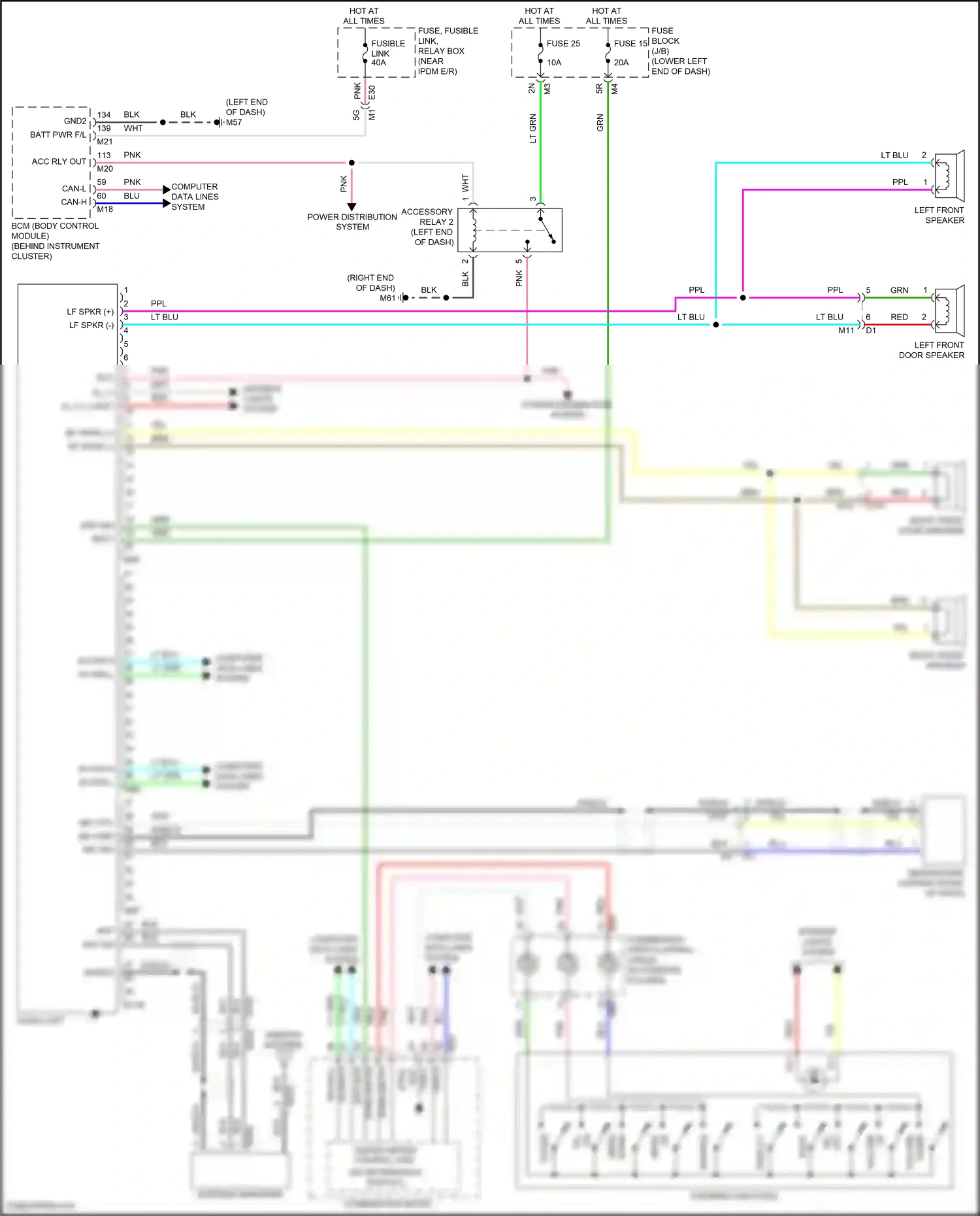 Wiring diagram computer data lines system for Nissan Teana L33 (2014-2020) (14 of 59)