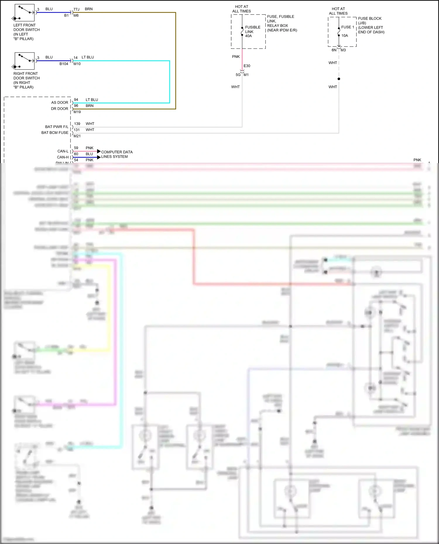 Wiring diagram computer data lines system for Nissan Teana L33 (2014-2020) (11 of 59)