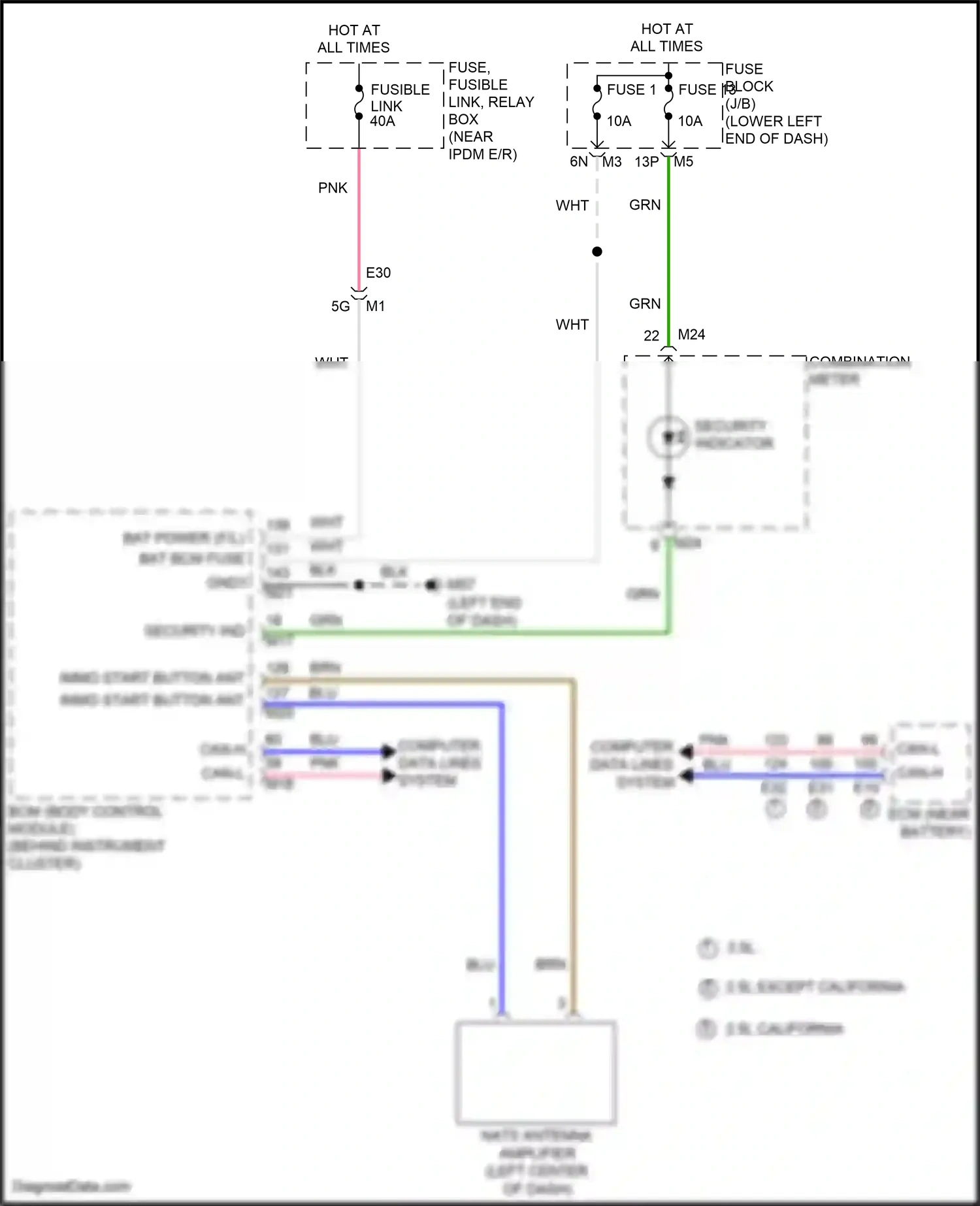 Wiring diagram computer data lines system for Nissan Teana L33 (2014-2020) (6 of 59)