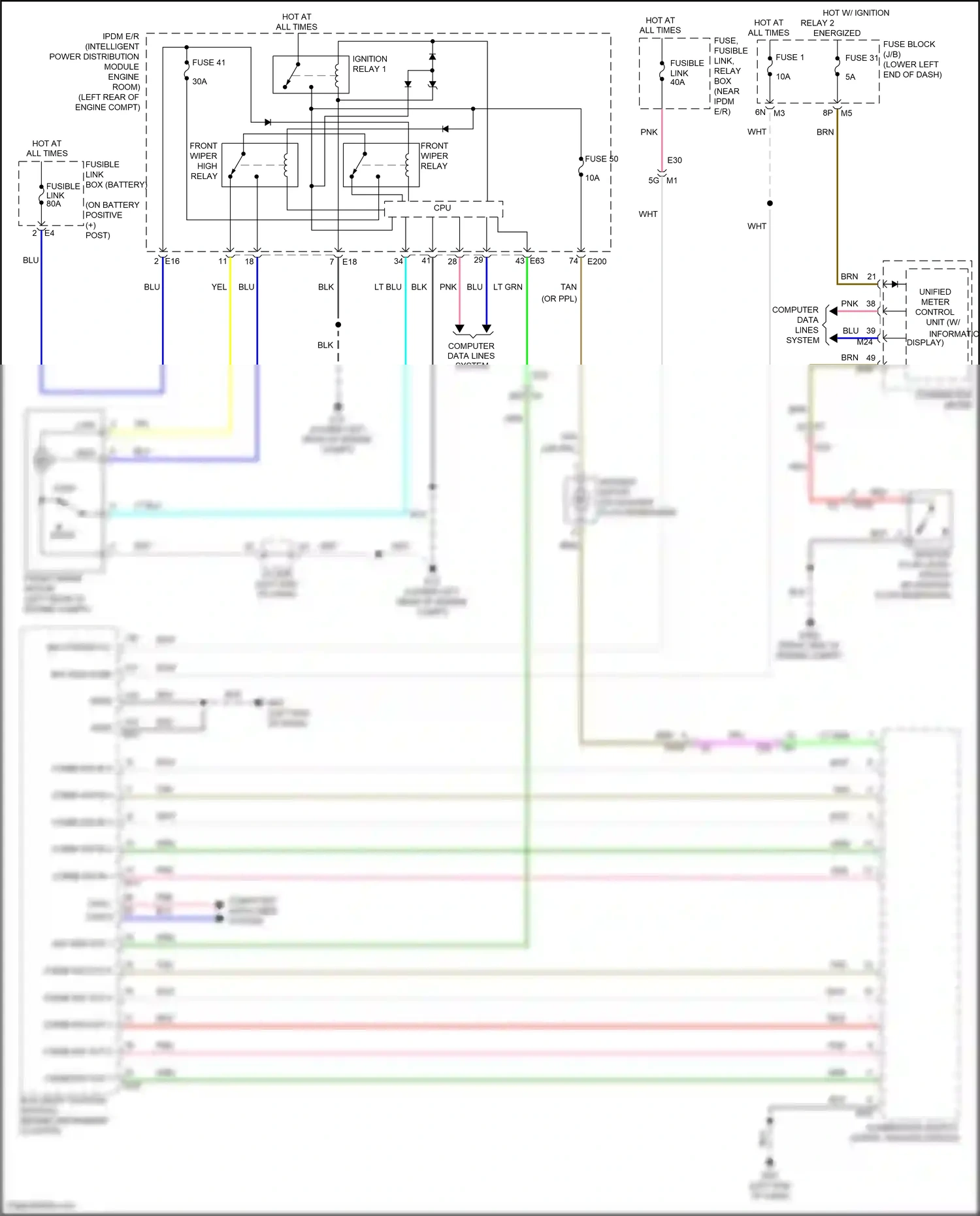 Wiring diagram computer data lines system for Nissan Teana L33 (2014-2020) (30 of 59)