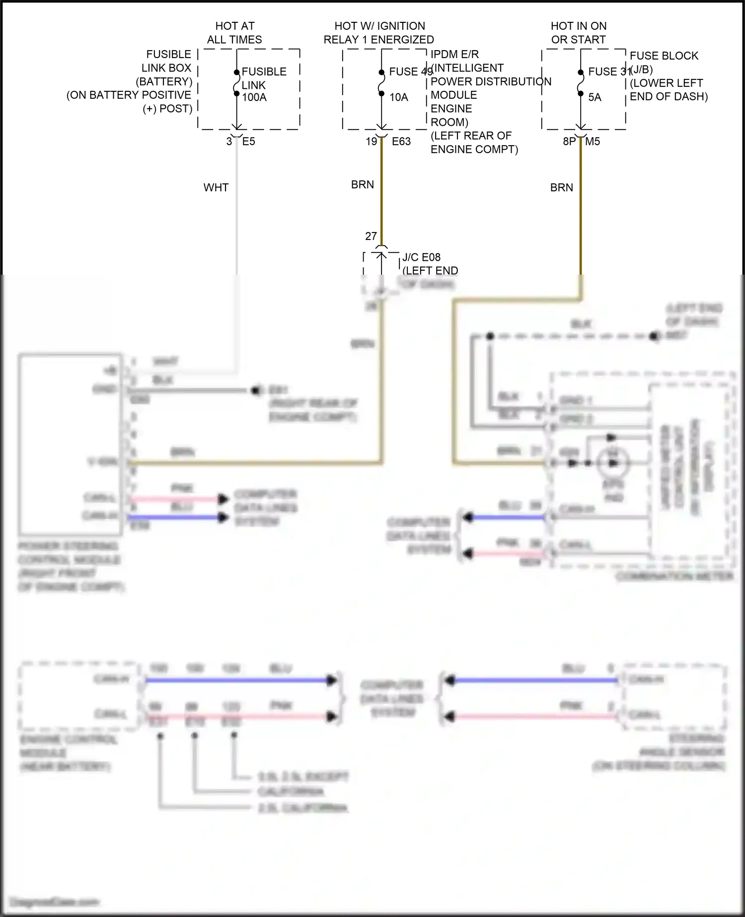 Wiring diagram control unit) for Nissan Teana L33 (2014-2020) (1 of 1)