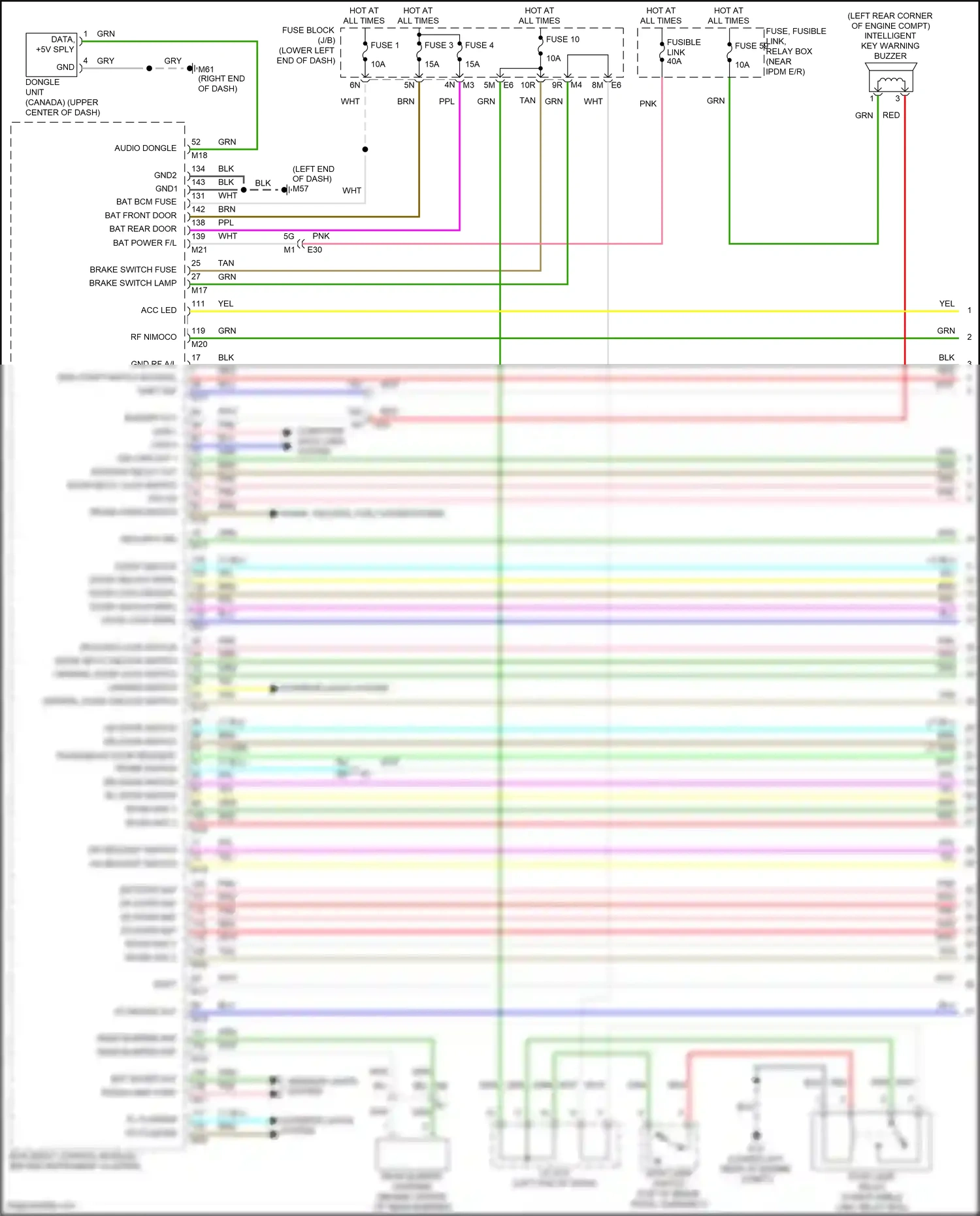 Wiring diagram dr request switch for Nissan Teana L33 (2014-2020) (2 of 2)