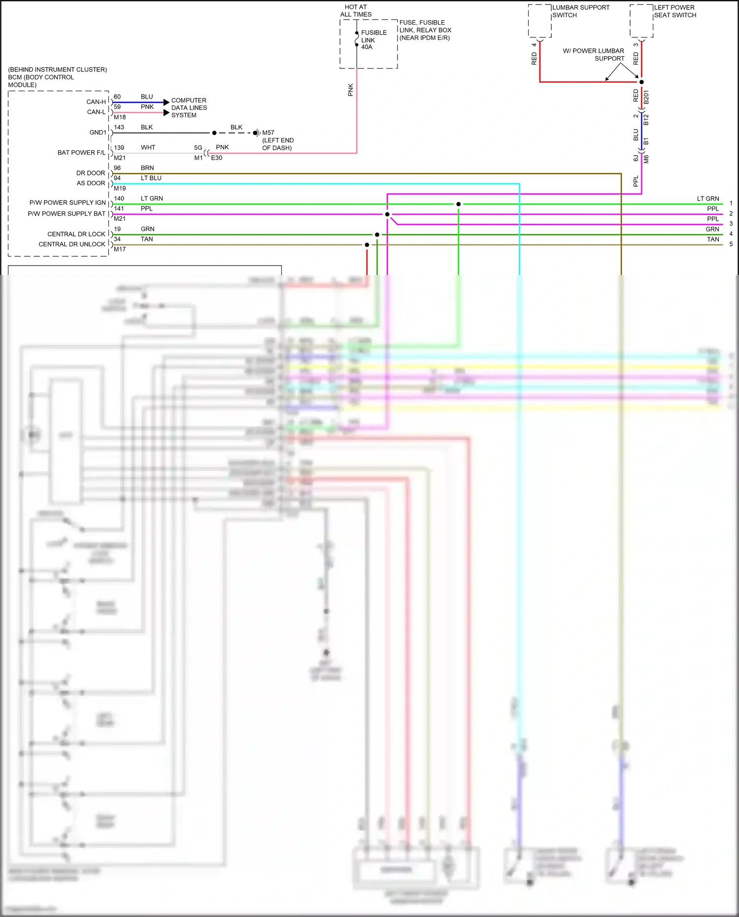 Wiring diagram encoder gnd for Nissan Teana L33 (2014-2020) (2 of 2)