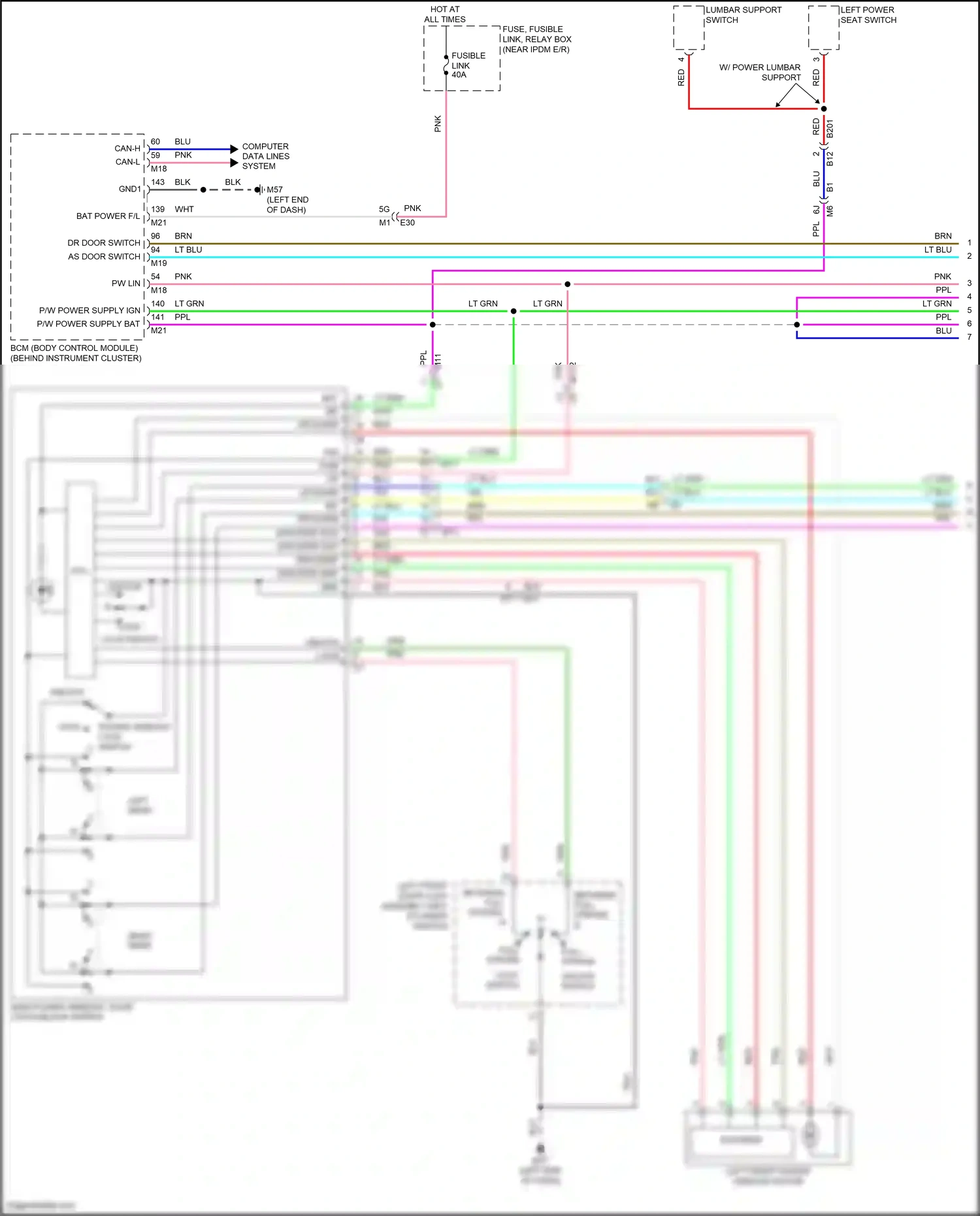 Nissan Teana L33 (2014-2020) encoder wiring diagram  (1 of 3)