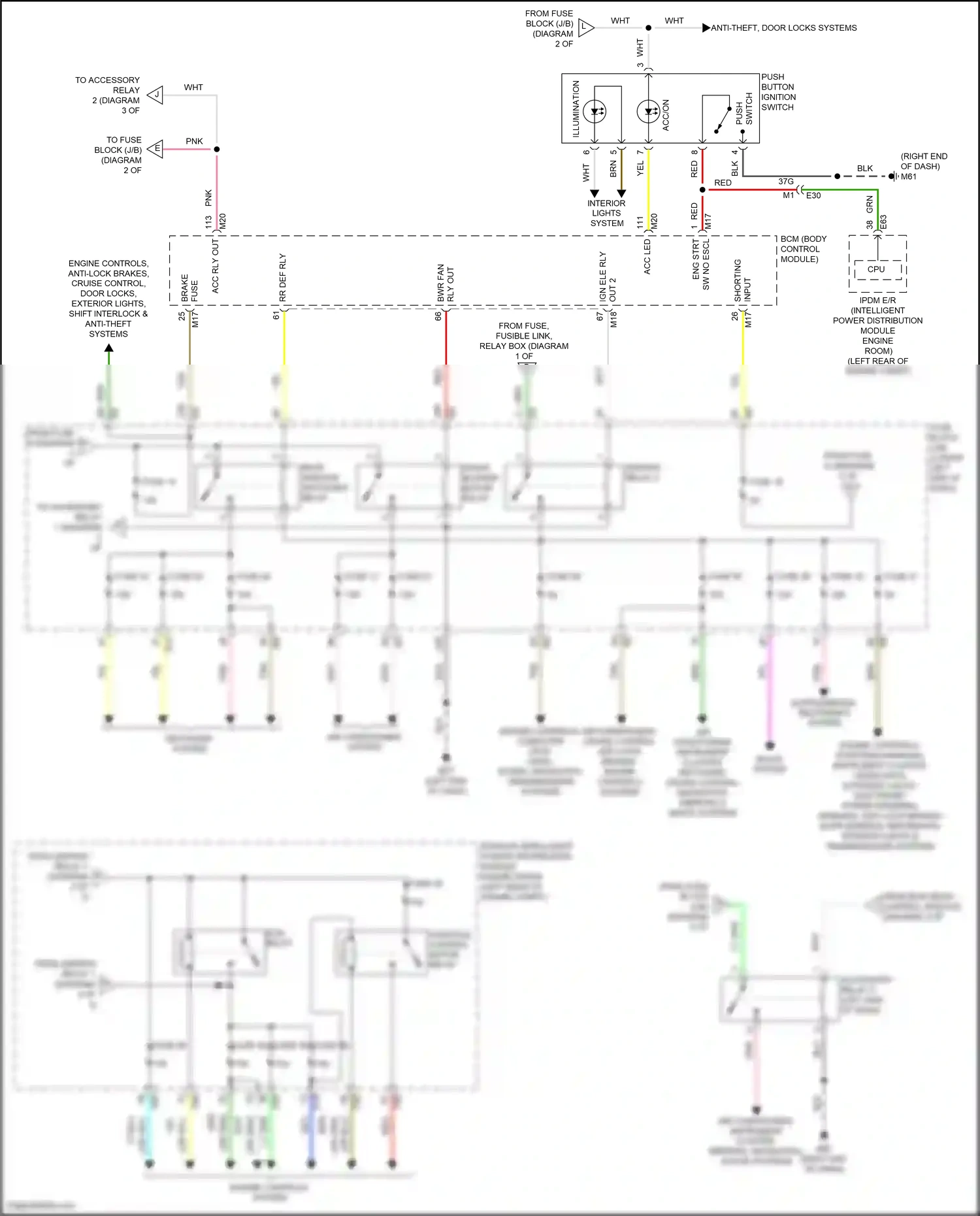 Wiring diagram engine controls, computer data lines, sound, navigation, transmissions systems for Nissan Teana L33 (2014-2020) (1 of 1)