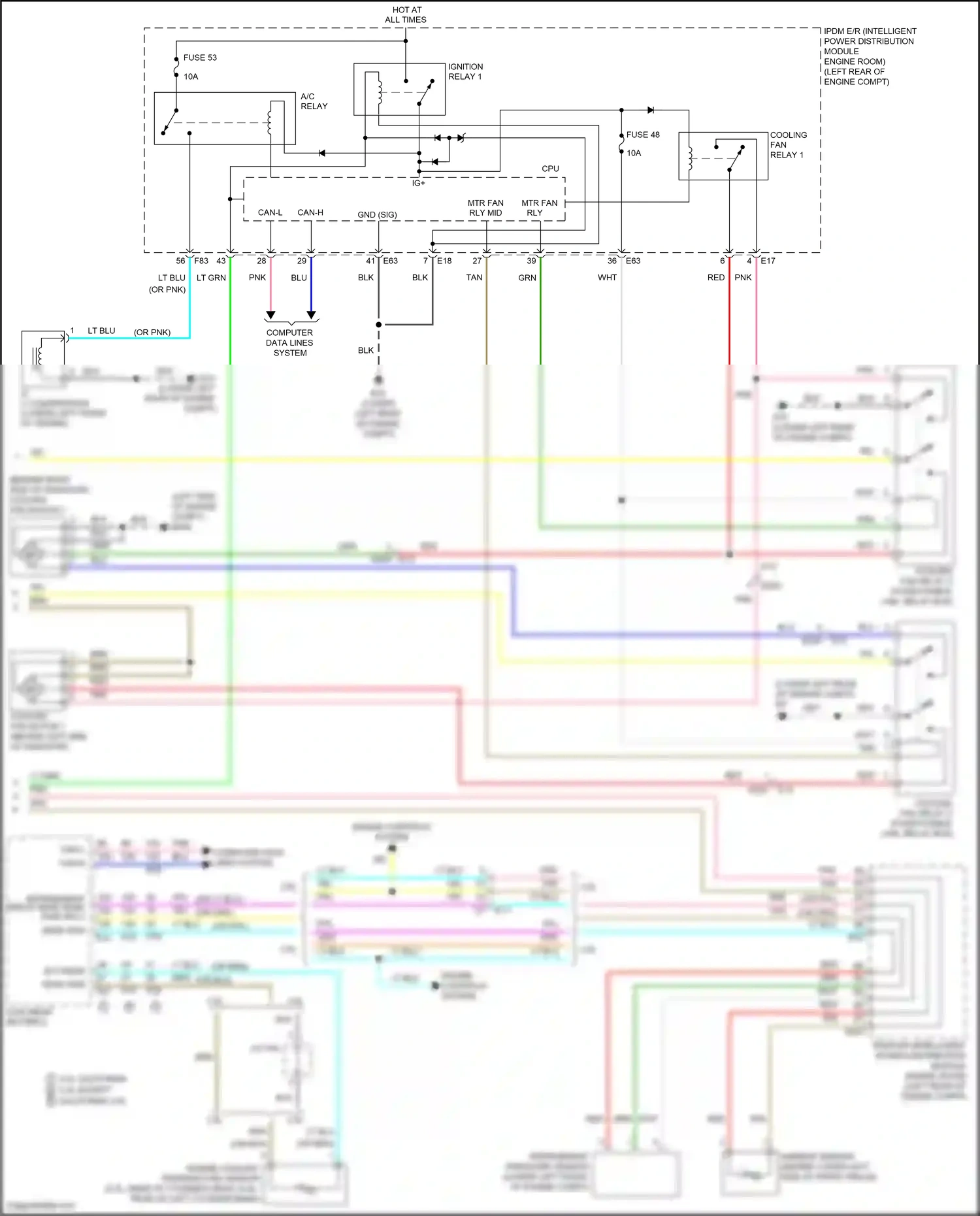 Wiring diagram engine controls system for Nissan Teana L33 (2014-2020) (5 of 7)