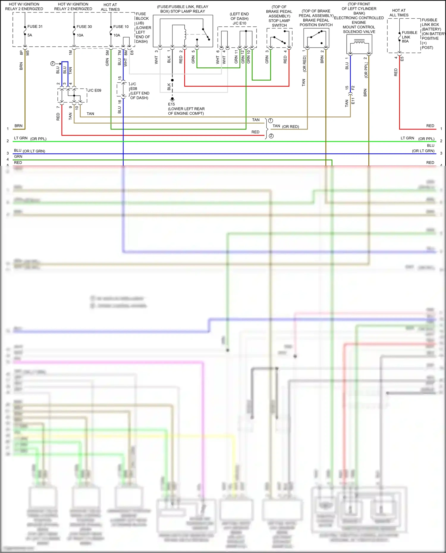 Wiring diagram sensor 2 for Nissan Teana L33 (2014-2020) (5 of 6)