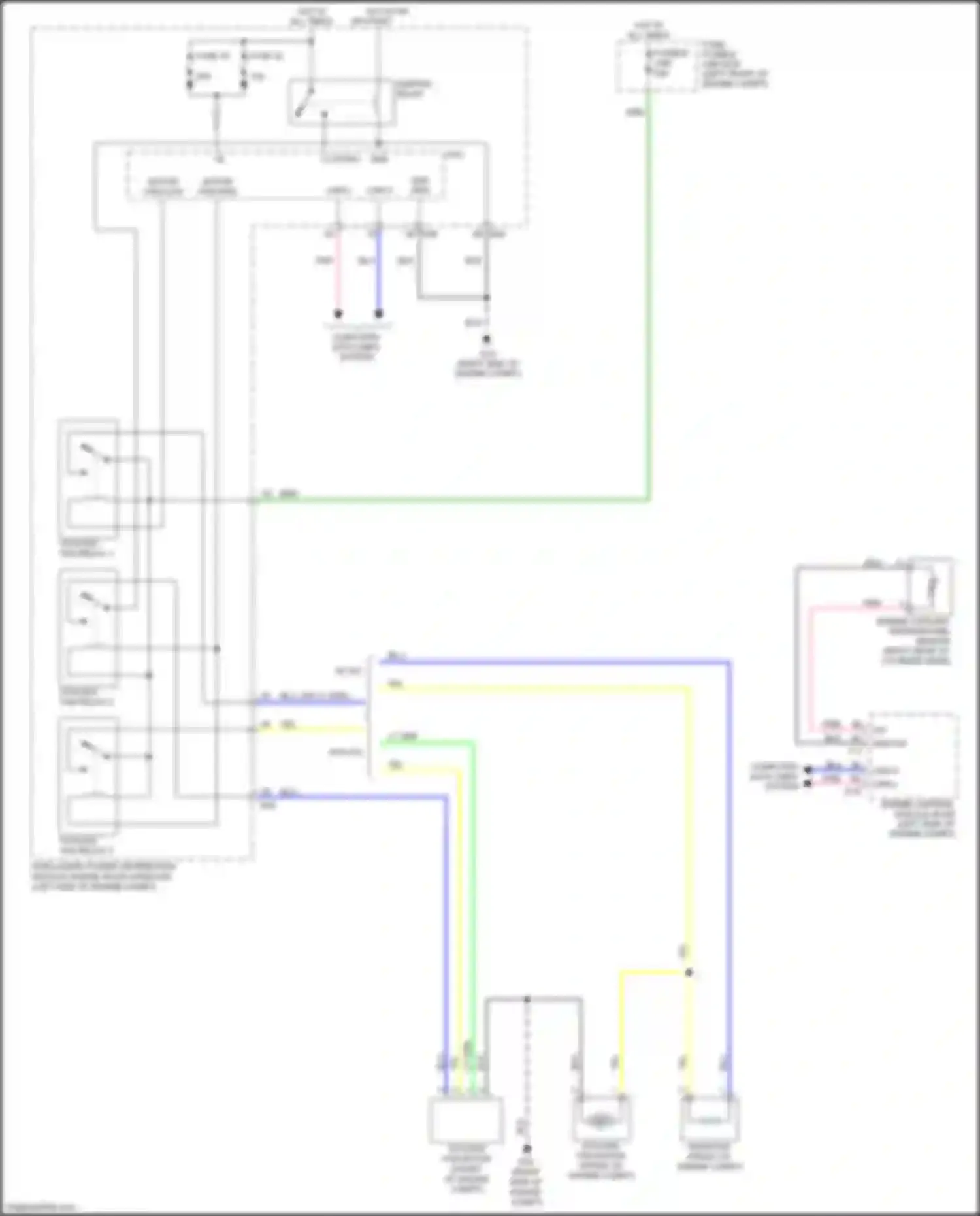 Tiida Nissan C11 facelift (2010-2013): Cooling fan circuit