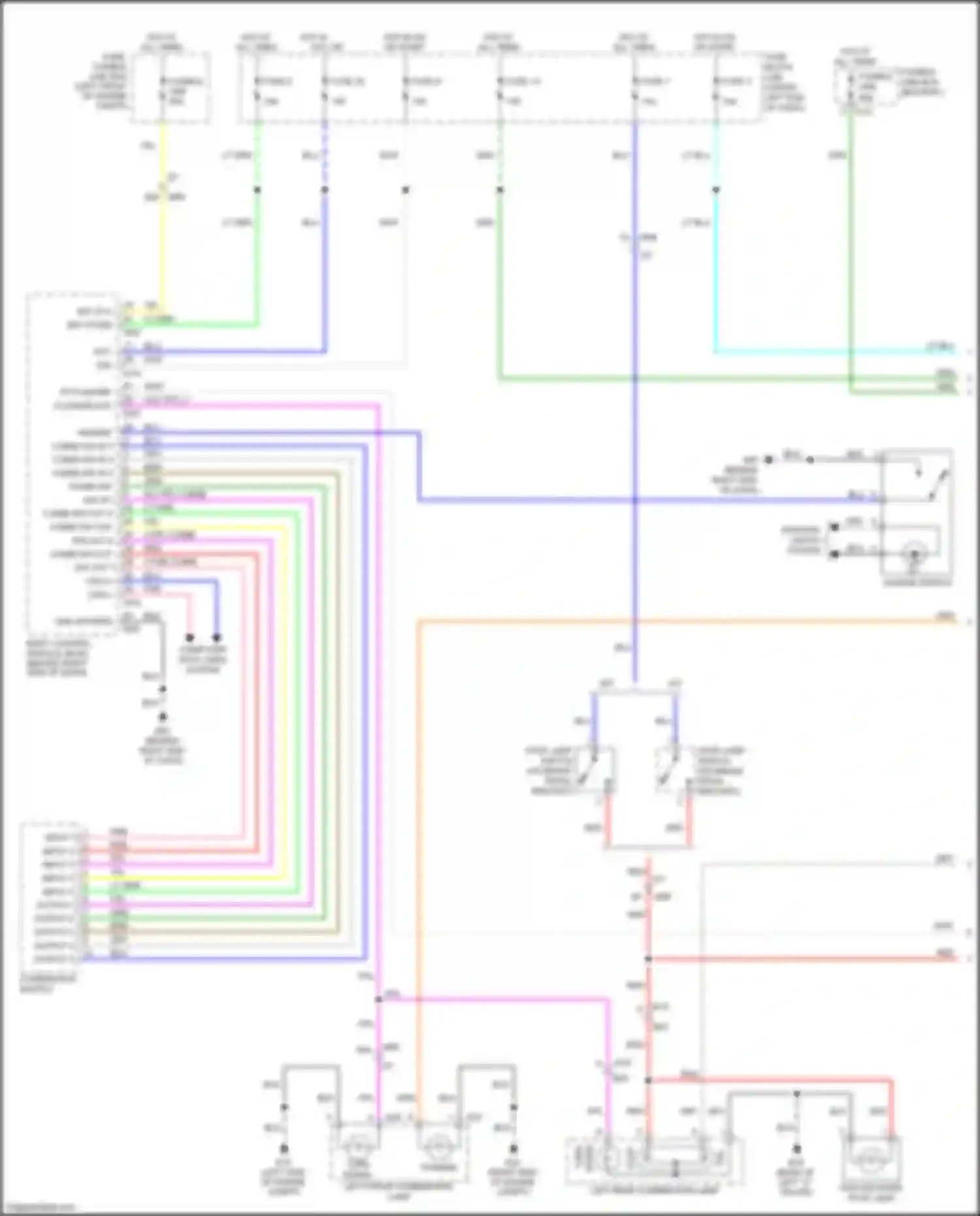Tiida Nissan C11 facelift (2010-2013): Exterior lamps circuit, sedan (1 of 2)
