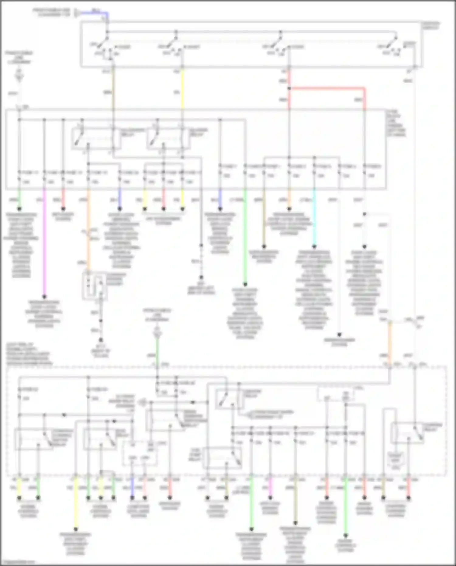 Tiida Nissan C11 facelift (2010-2013): Power distribution circuit (2 of 2)