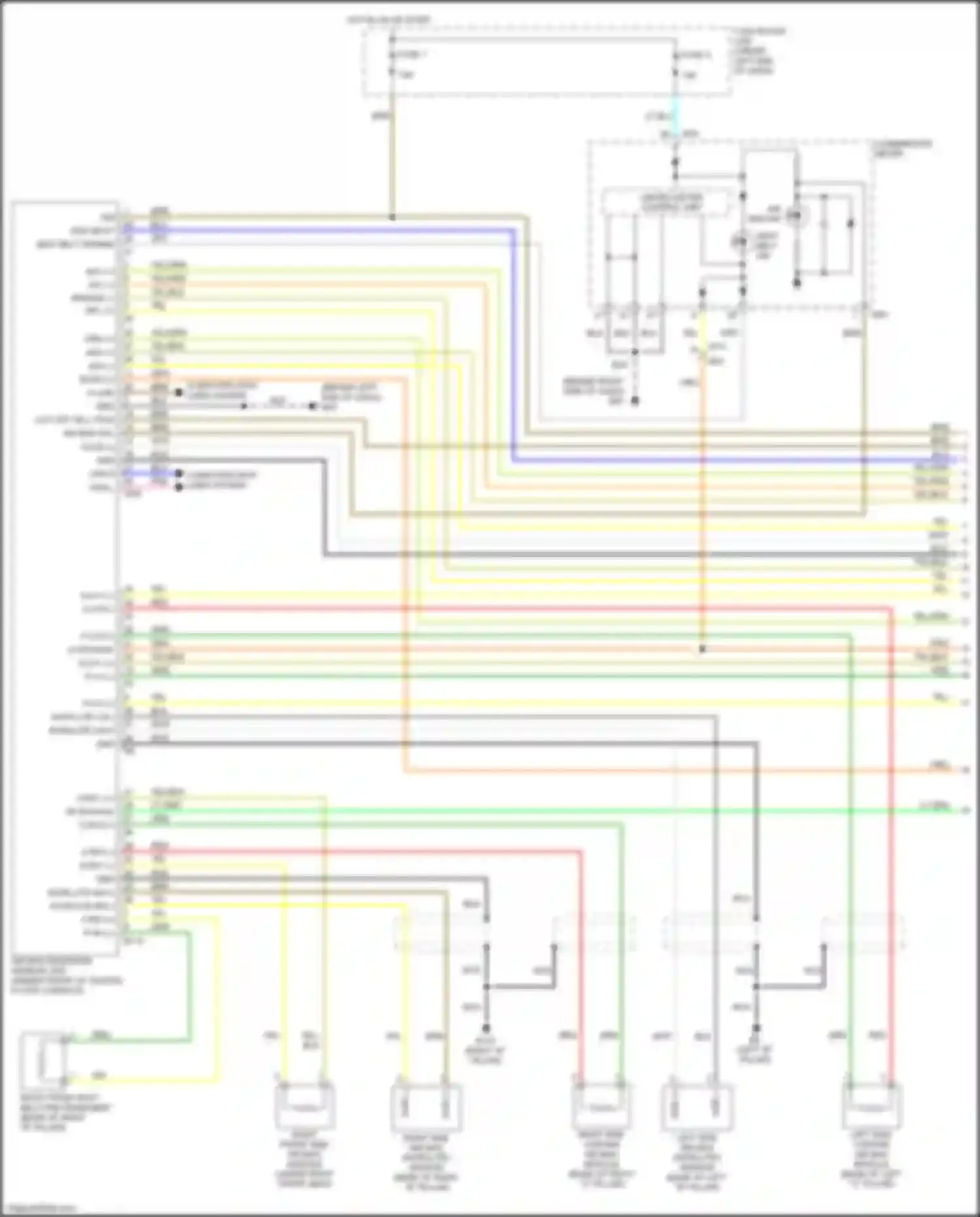 Tiida Nissan C11 facelift (2010-2013): Supplemental restraints circuit (1 of 2)