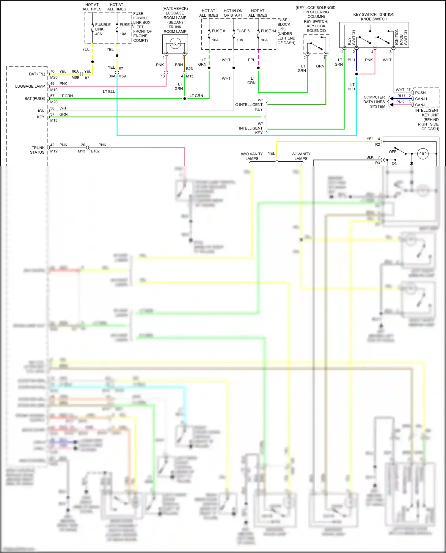 Wiring diagram between full for Nissan Tiida C11 facelift (2010-2013) (1 of 1)