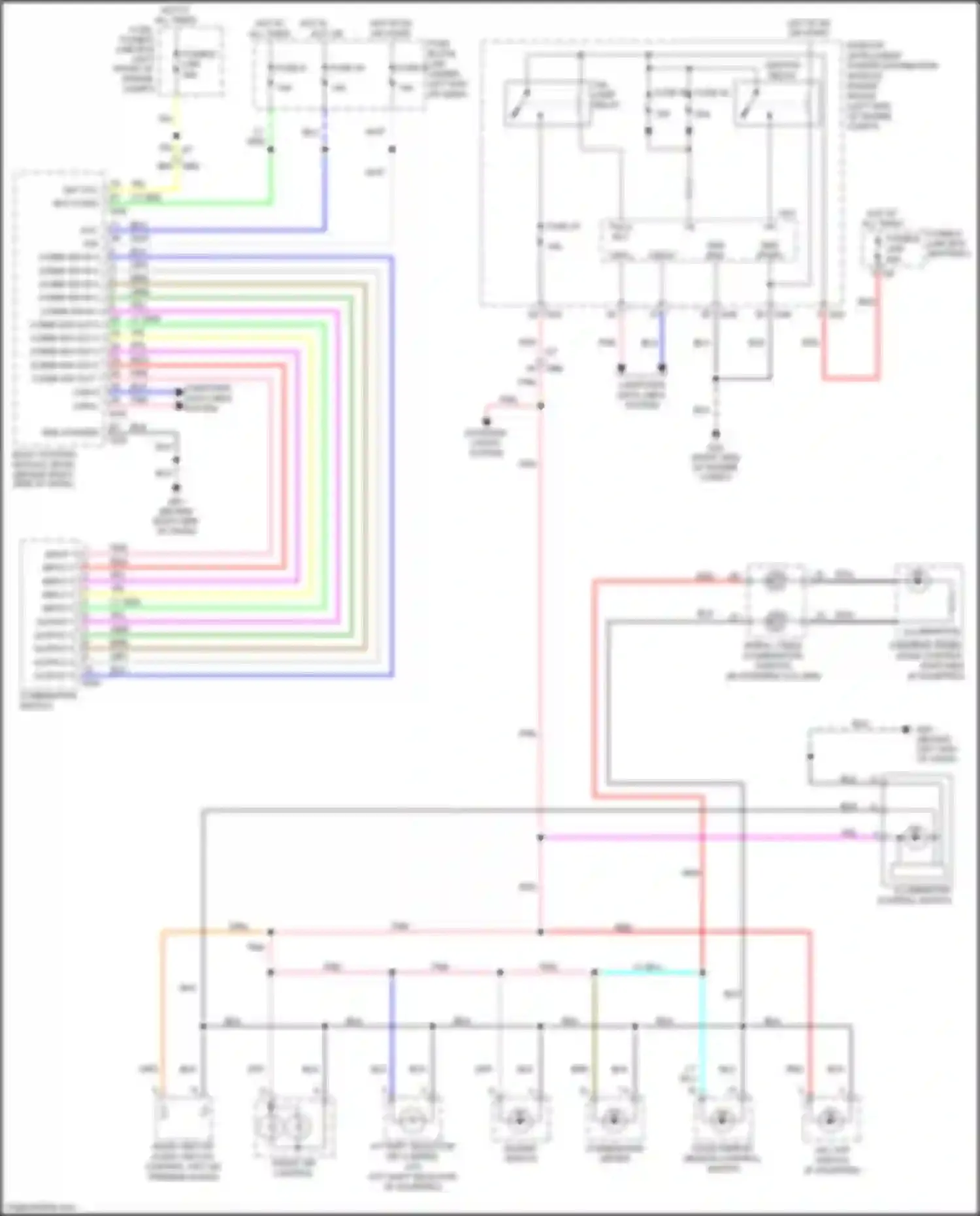 Wiring diagram combination switch for Nissan Tiida C11 facelift (2010-2013) (7 of 9)