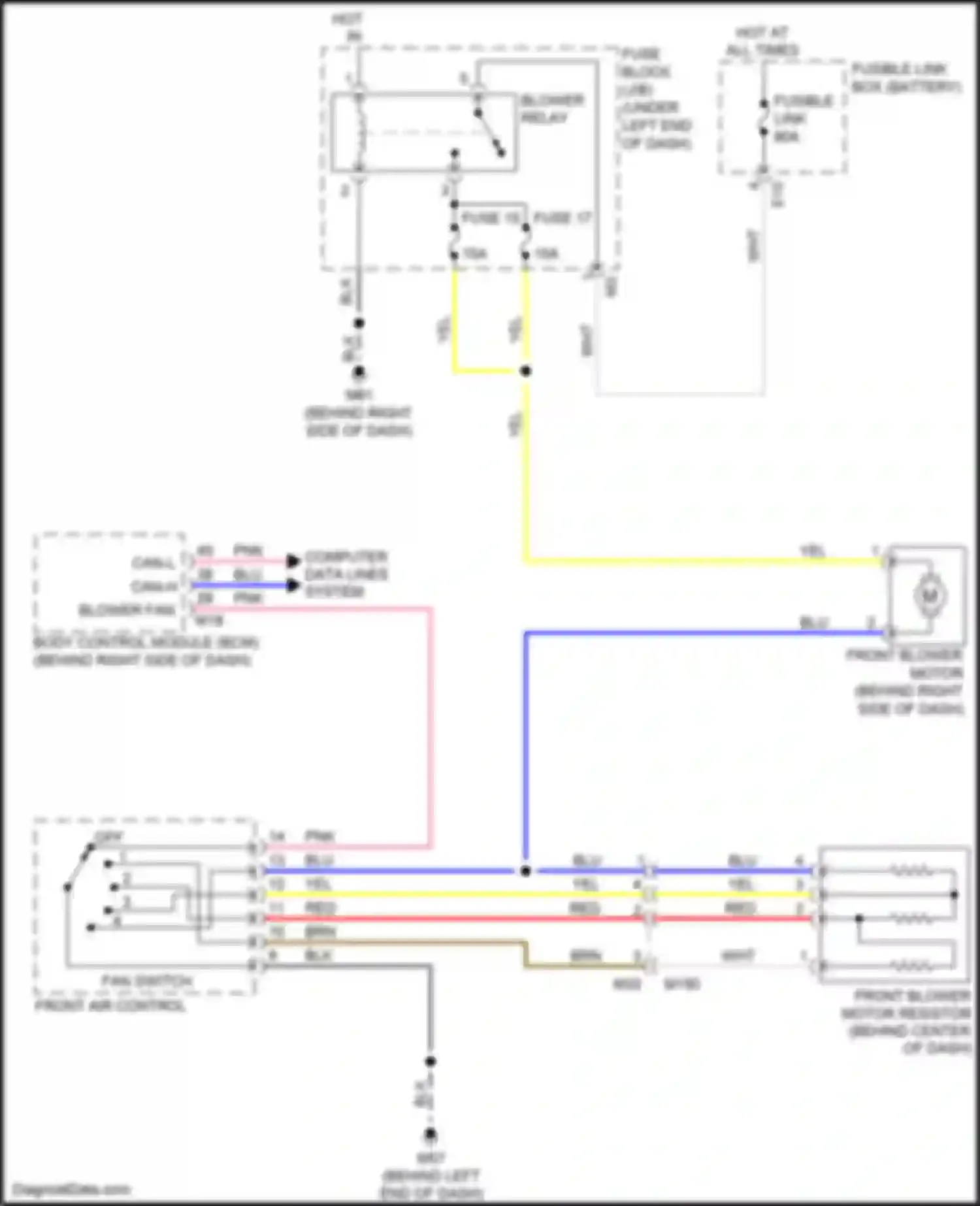 Wiring diagram computer data lines system for Nissan Tiida C11 facelift (2010-2013) (33 of 41)