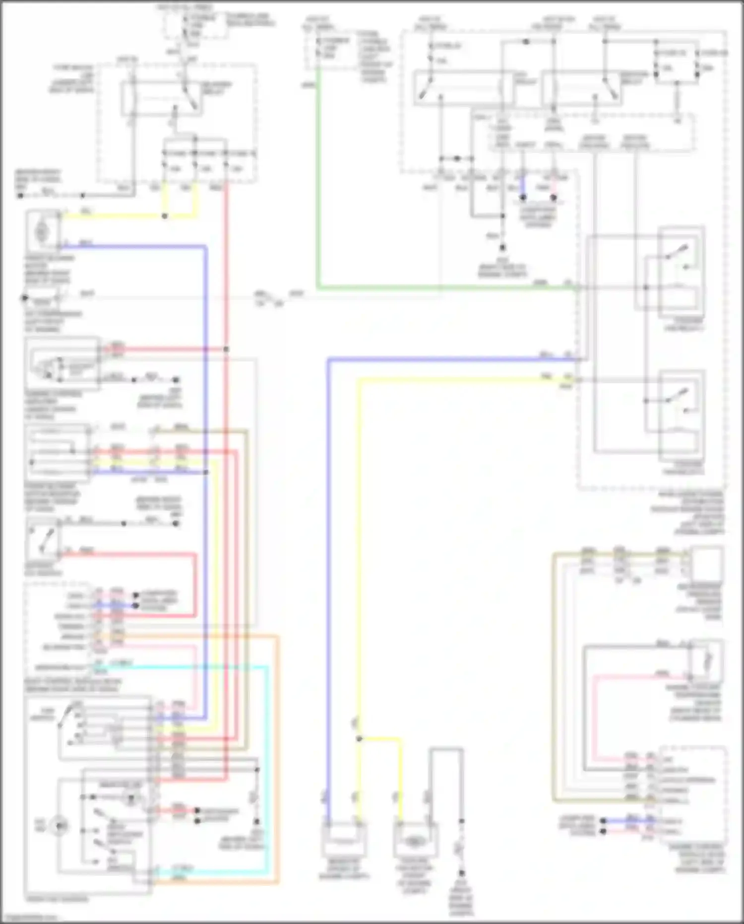 Wiring diagram front air control for Nissan Tiida C11 facelift (2010-2013) (4 of 4)