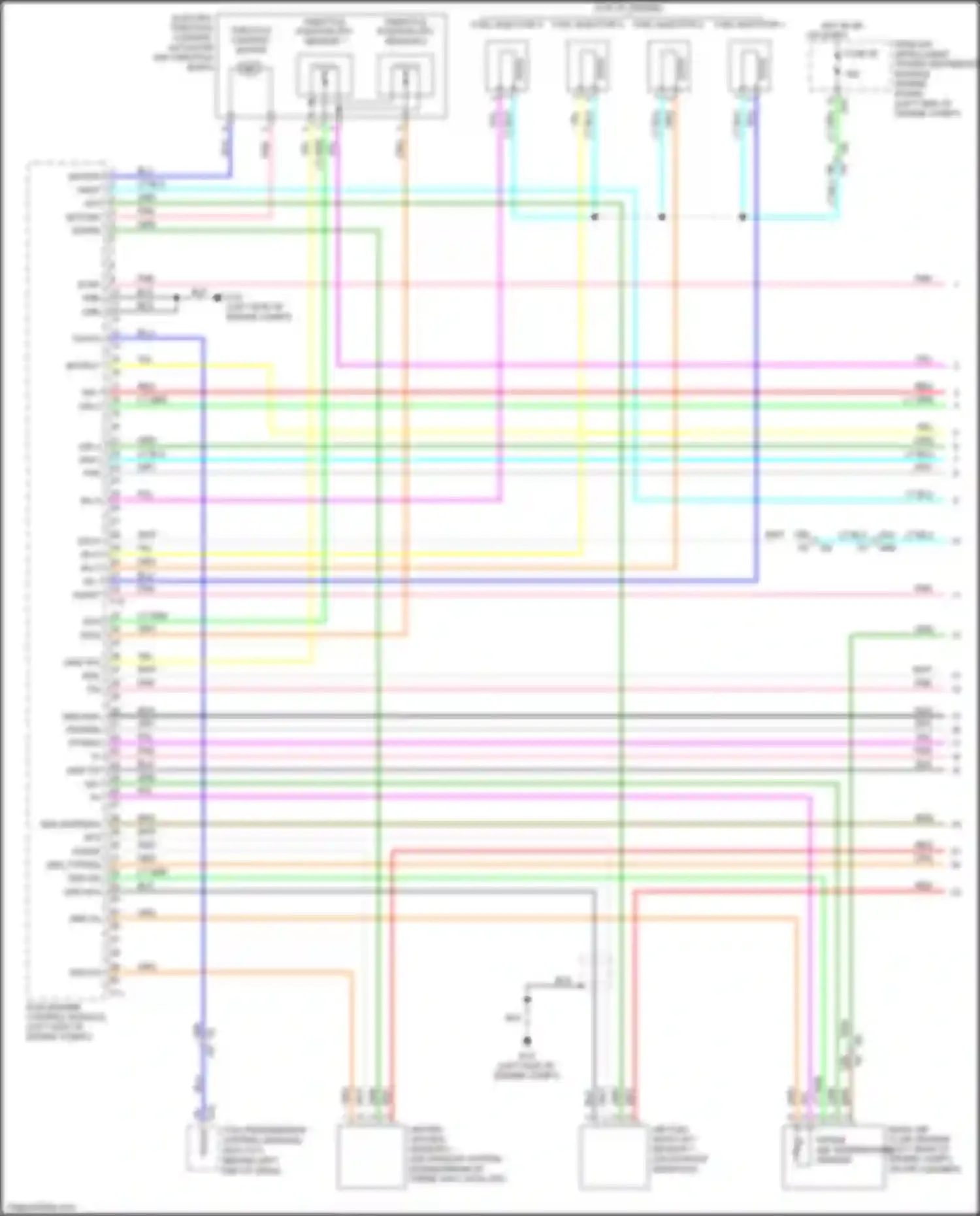Wiring diagram heated oxygen sensor 2 for Nissan Tiida C11 facelift (2010-2013) (1 of 2)