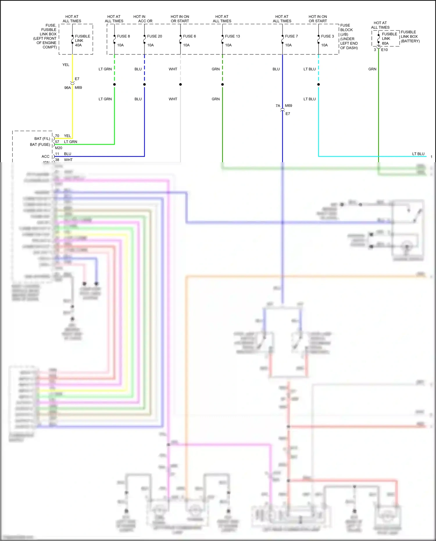 Nissan Tiida C11 facelift (2010-2013) input 1 wiring diagram  (1 of 5)
